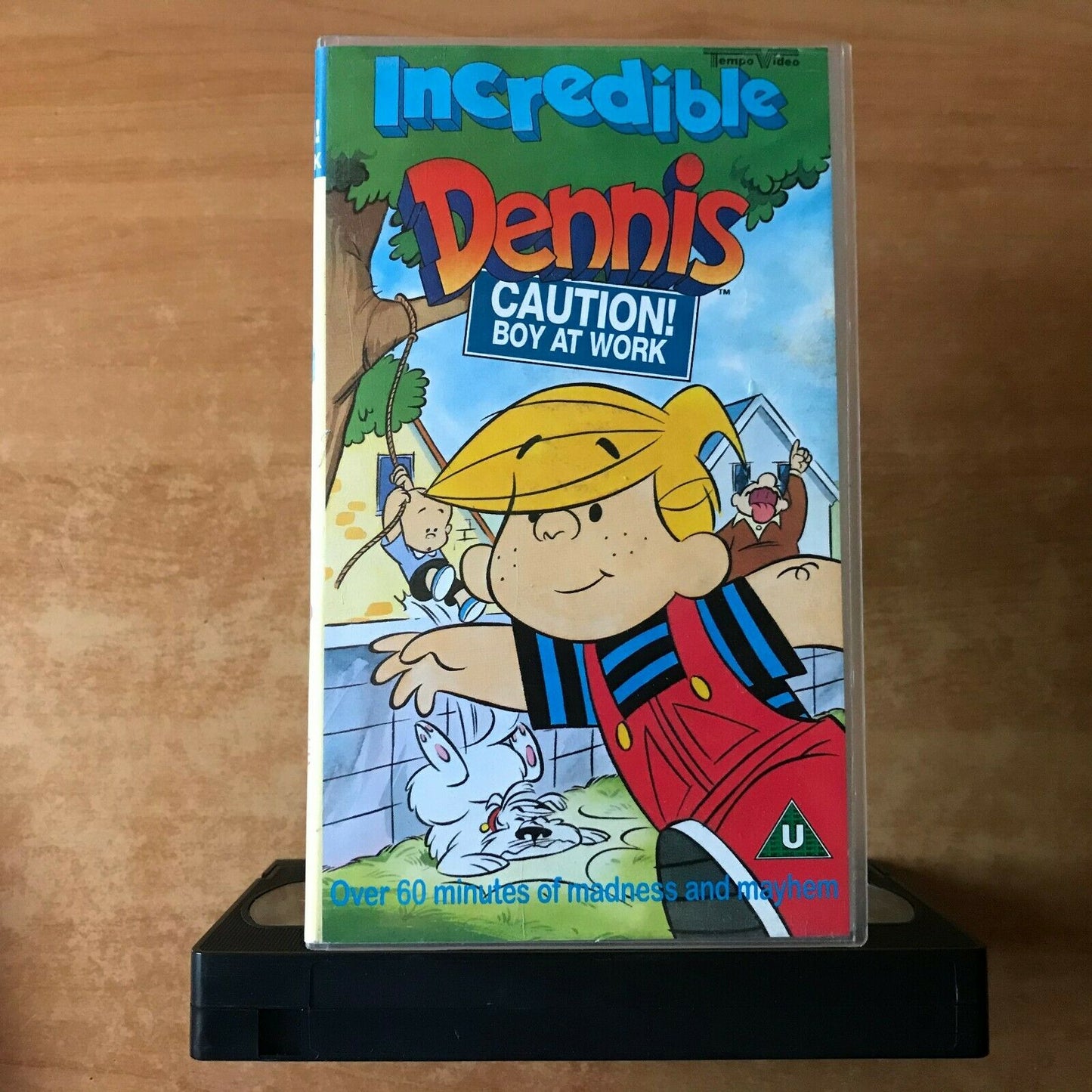 Incredible Dennis: "Caution! Boy At Work" [Tempo Video] Animated - Kids - VHS-