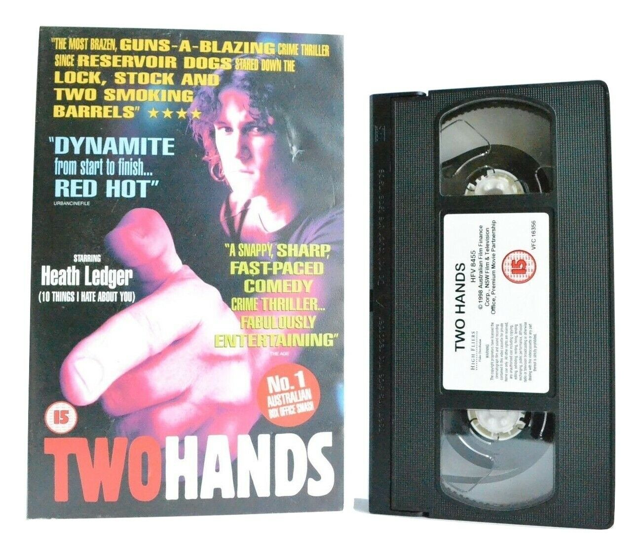 Two Hands: (1999) Crime Comedy - Large Box - Heath Ledger/Bryan Brown - Pal VHS-