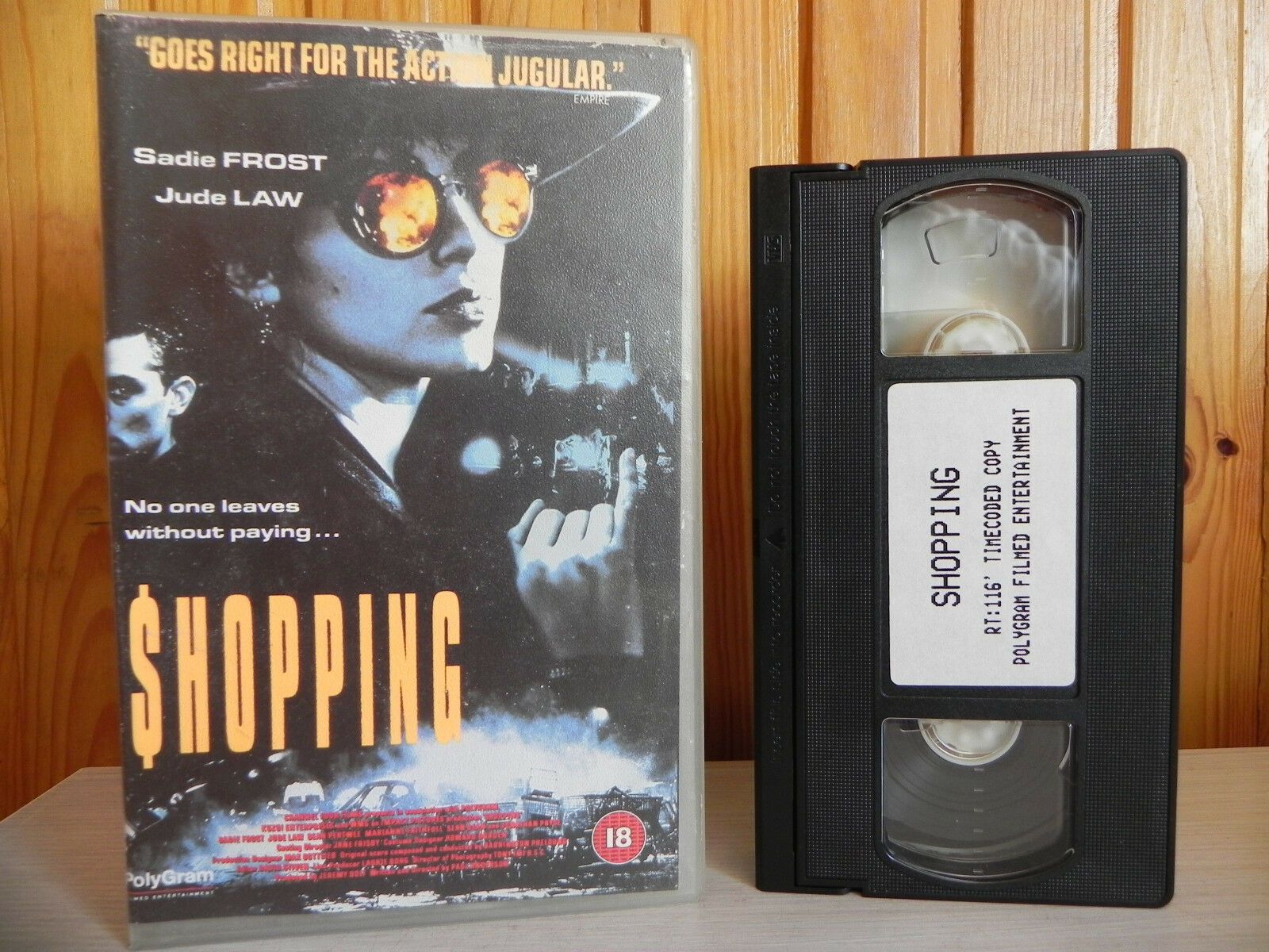 Shopping - Sadie Frost - Jude Law - Big-Box - Futurism Action - Time Coded VHS-