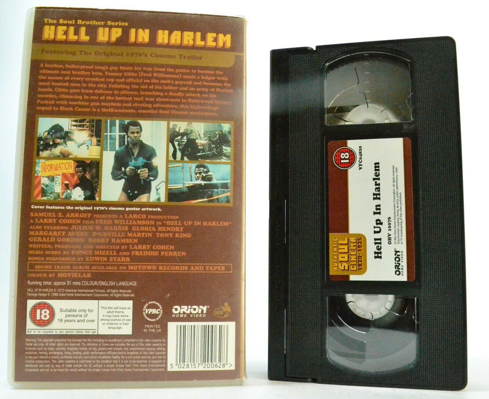 Hell Up In Harlem [Soul Brother Series]: Crime Action -<Blaxploitation>- Pal VHS-