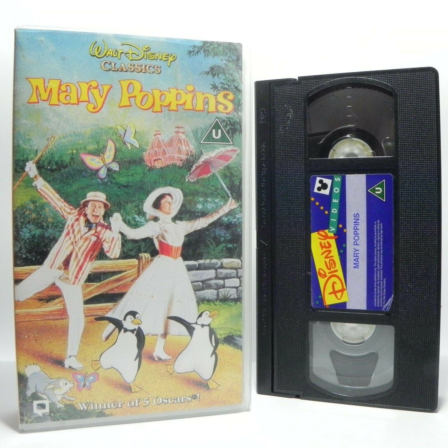 Mary Poppins - Walt Disney Classic - 5 Oscar Winner - Children's - Pal VHS-