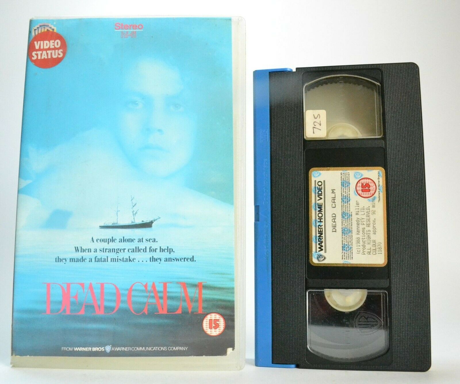 Dead Calm (1989) - Psychological Torture Thriller - Large Box - Sam Neill - VHS-