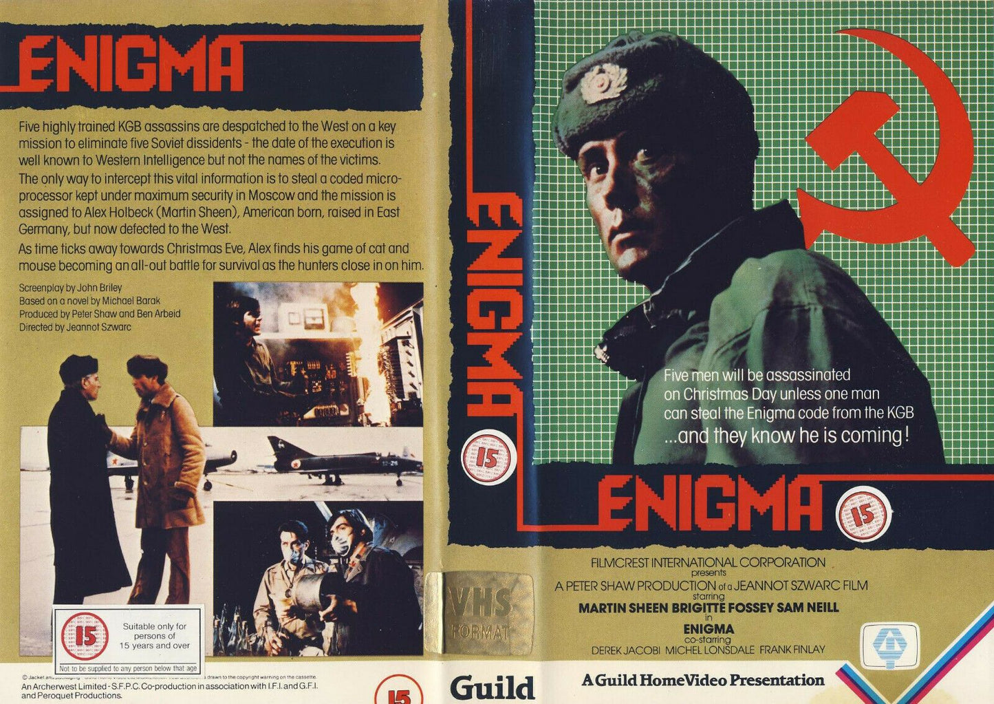 Enigma: Soviet Code - War Drama - Guild Pre-Cert Video - Martin Sheen - Pal VHS-