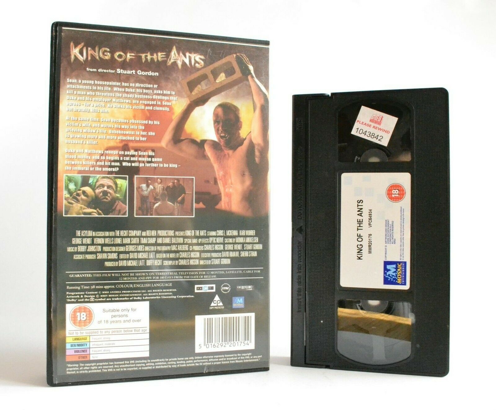 King Of The Ants: (2003) Thriller - Large Box - How To Create A Monster - VHS-