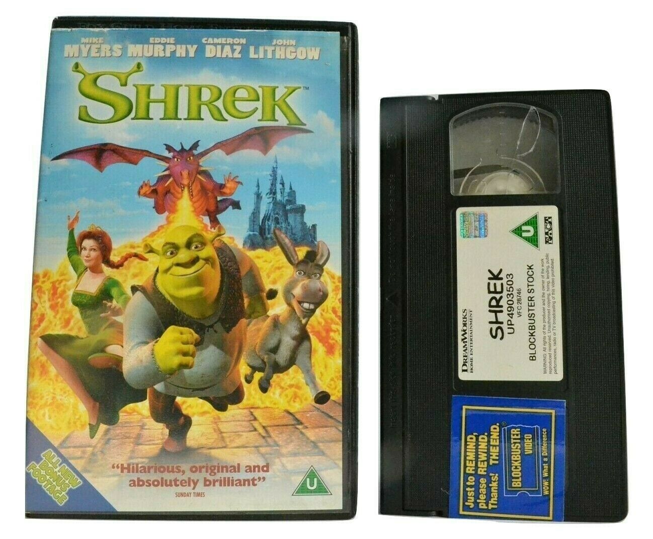 Shrek (2001): Greatest Fairy Tale [Large Box] Mike Myers / Cameron Diaz - VHS-