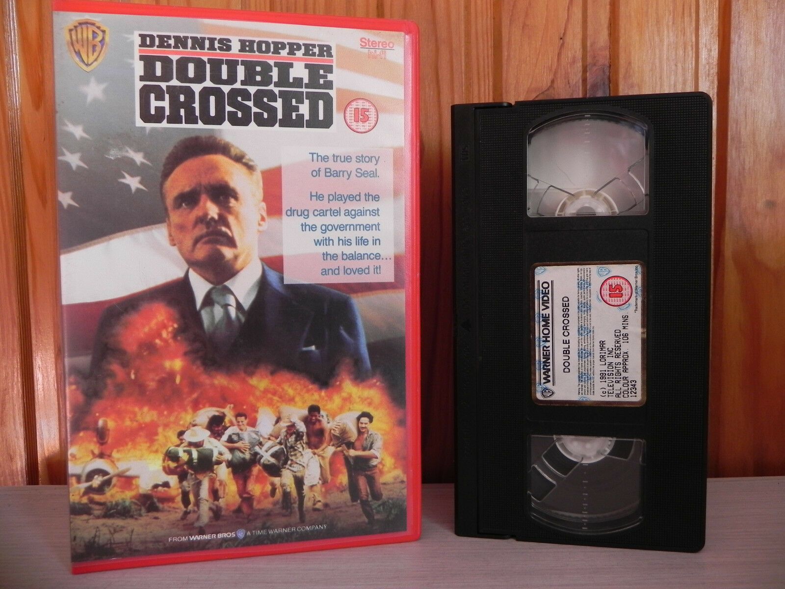 Double Crossed - True story - Drug Runner - Barry Seal - Dennis Hopper - Pal VHS-