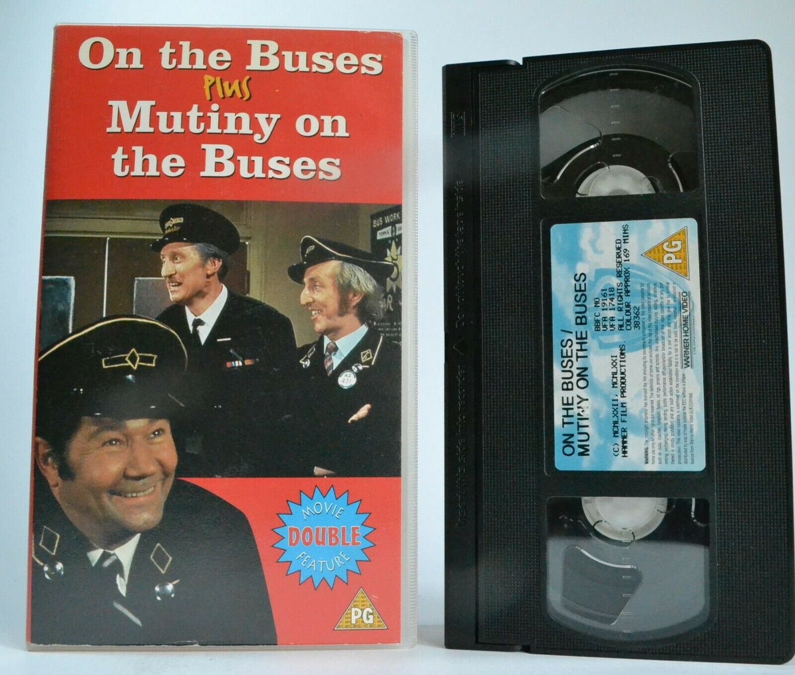 On The Buses / Mutiny On The Buses [Double Feature] Comedy - Reg Varney - VHS-