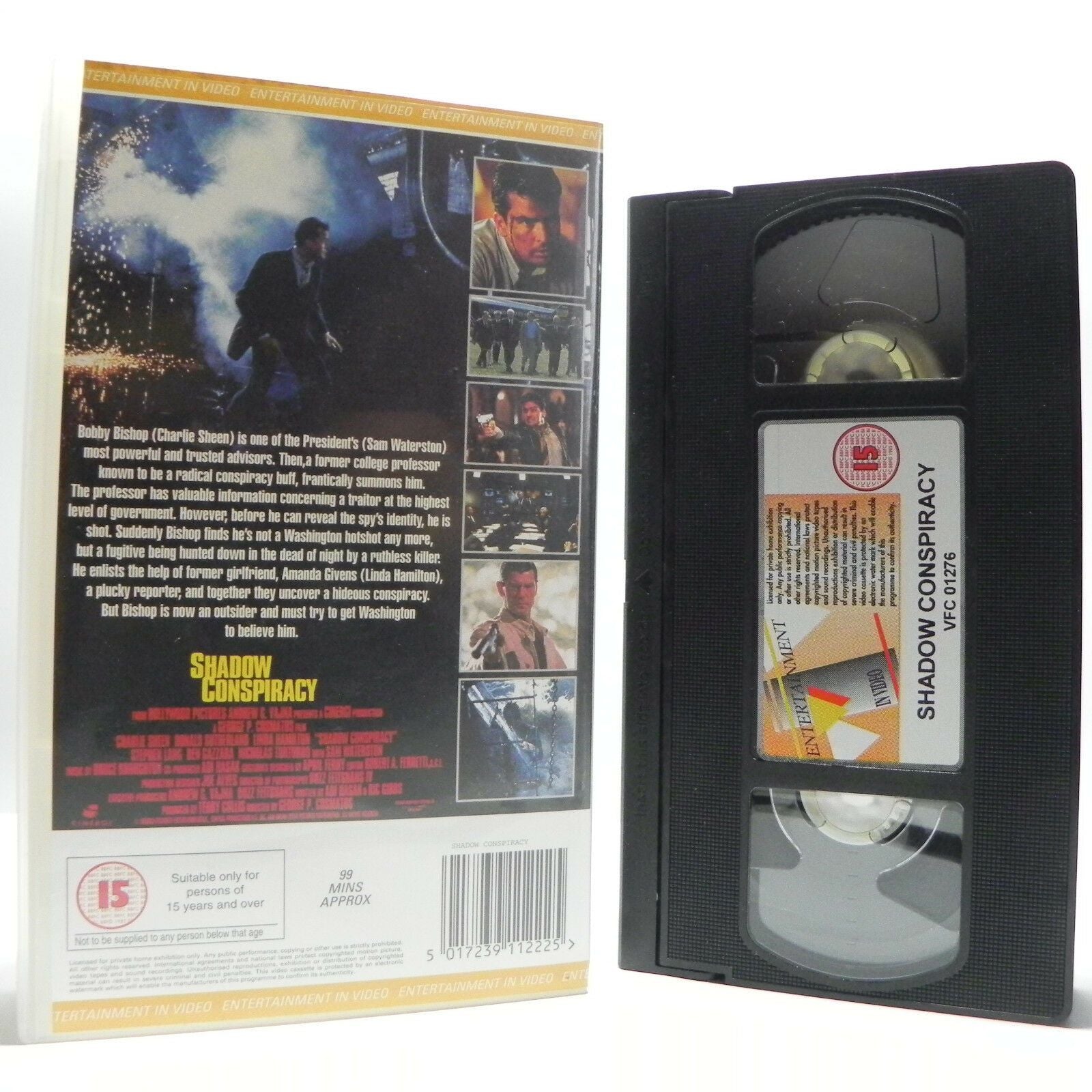 Shadow Conspiracy: Non Stop Action - C.Sheen/D.Sutherland/L.Hamilton - Pal VHS-