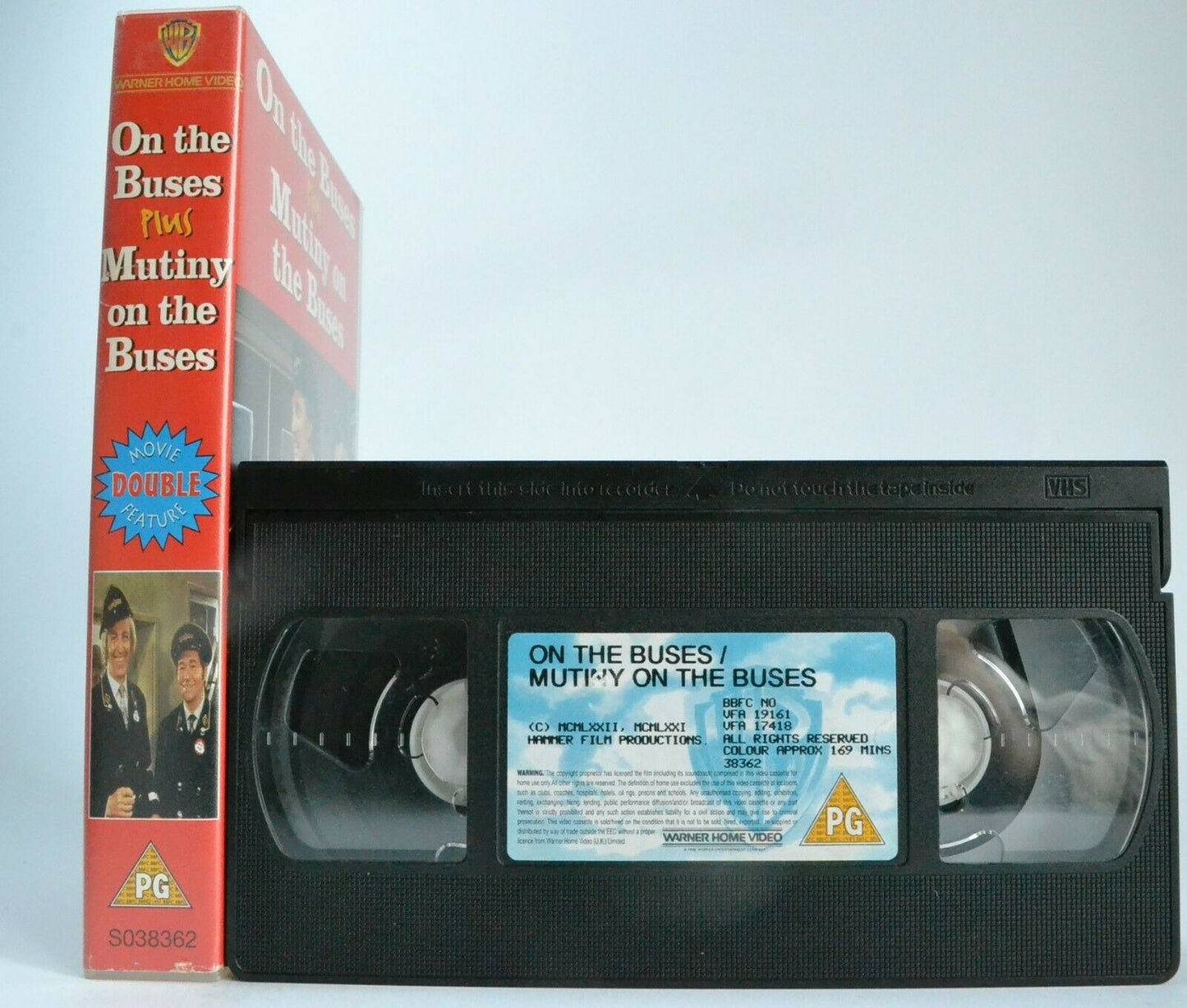 On The Buses / Mutiny On The Buses [Double Feature] Comedy - Reg Varney - VHS-