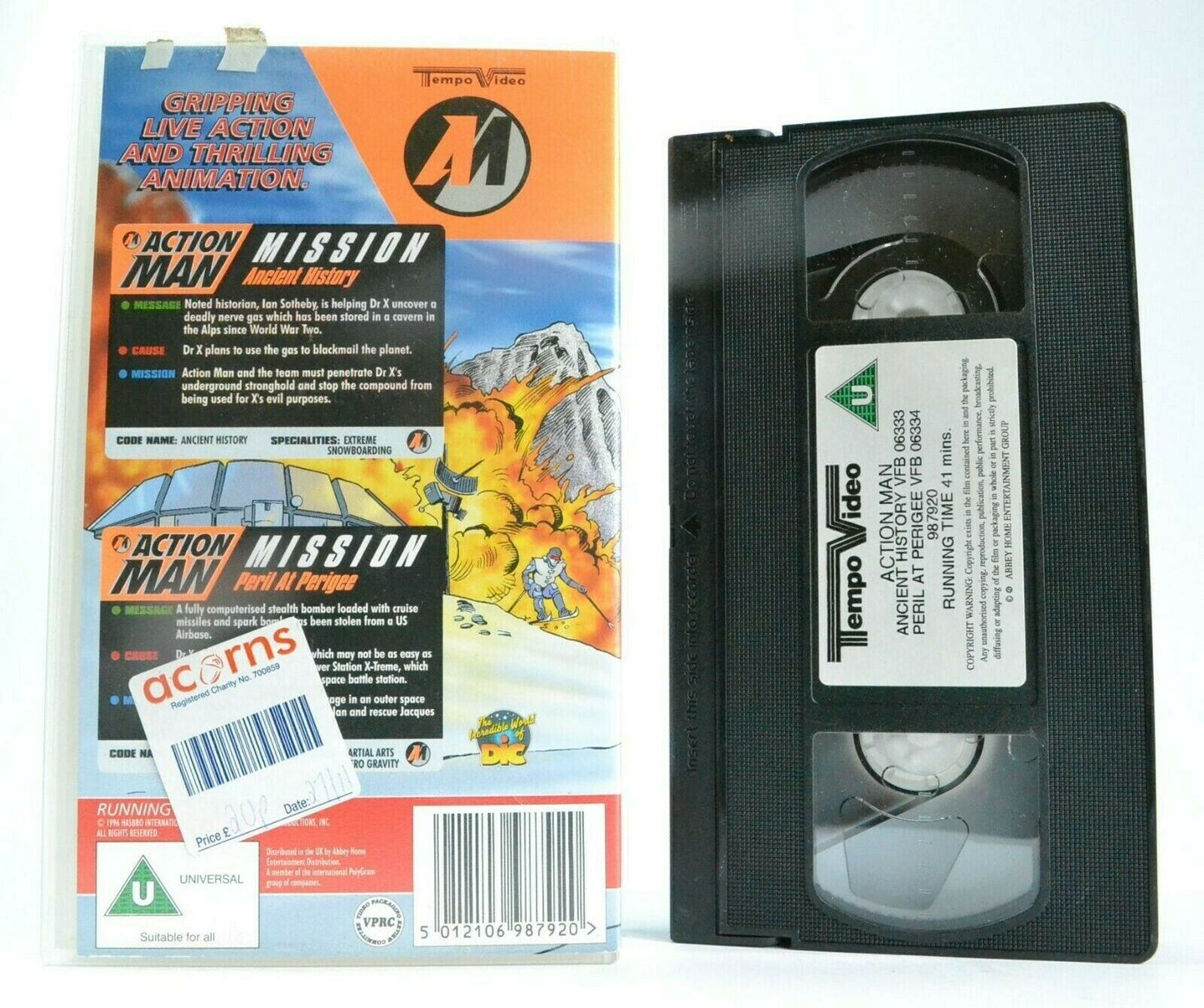 Action Man (Vol.2): X-Treme Action - Animated Adventures - Children's - Pal VHS-