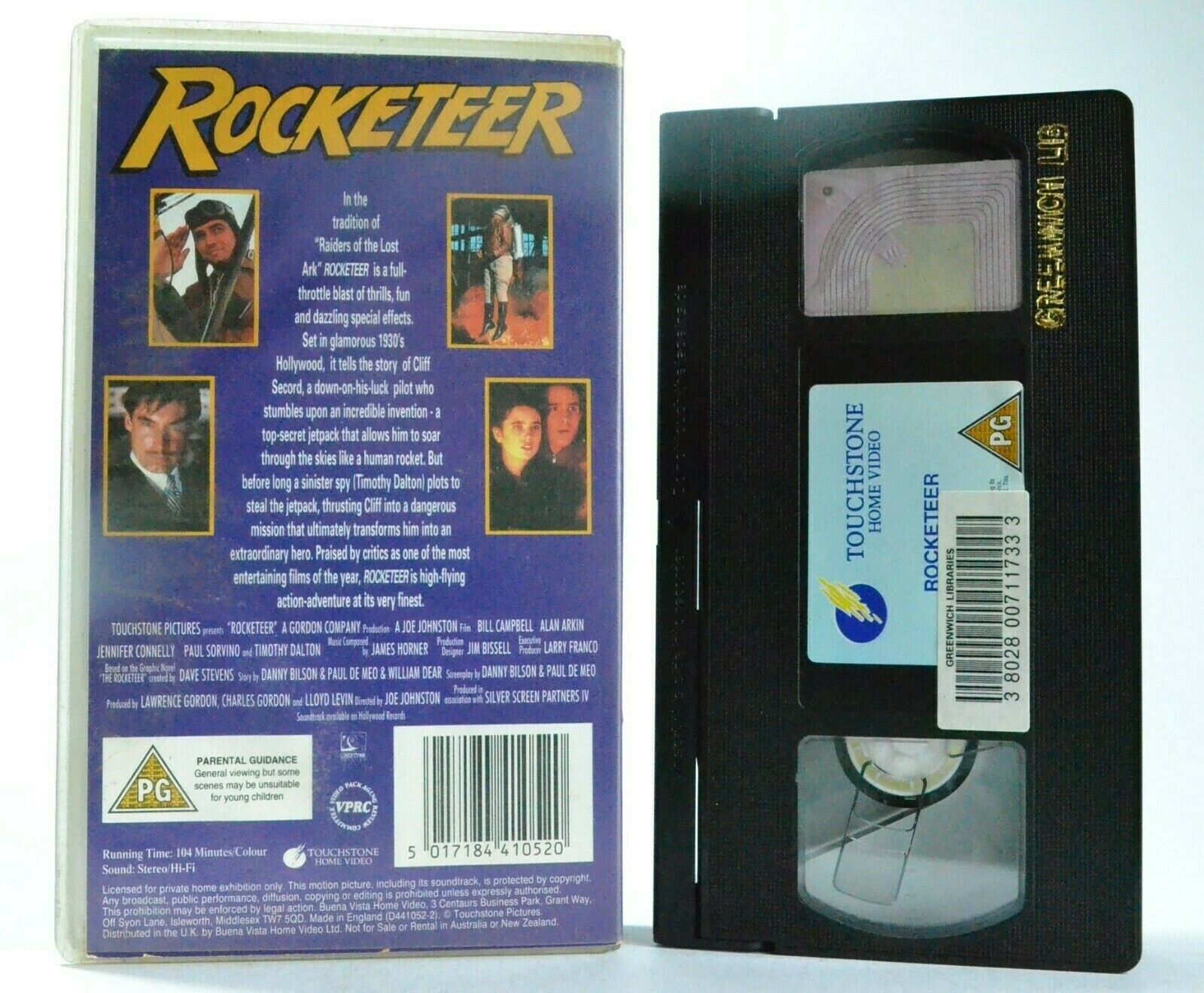 Rocketeer (1991): Period Superhero Film - Jennifer Connelly - Children's - VHS-