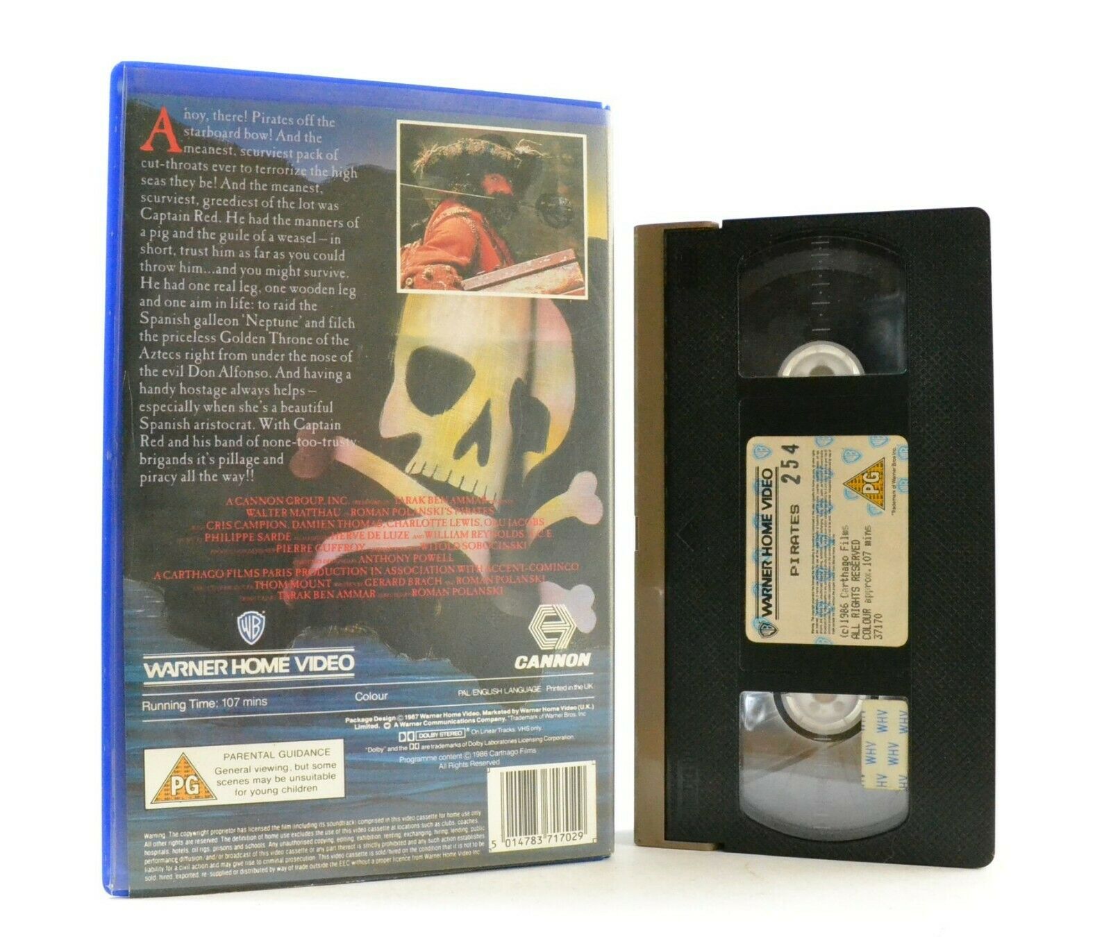 Pirates: Film By R.Polanski (1987) - Large Box - Comedy/Adventure - Pal VHS-