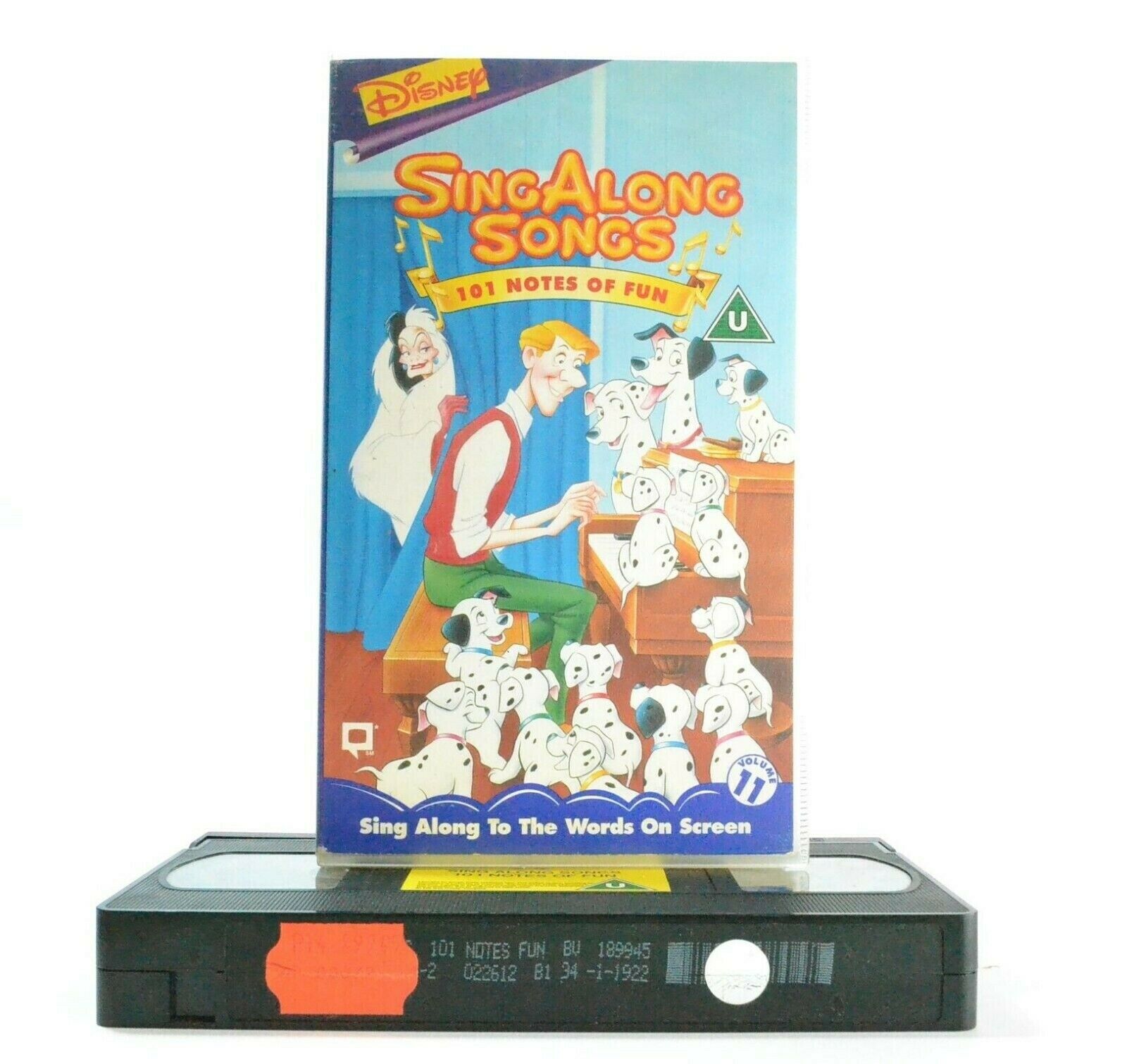 Disney Sing Along Songs: 101 Notes Of Fun (Vol 11) - Memorable Musicals - VHS-