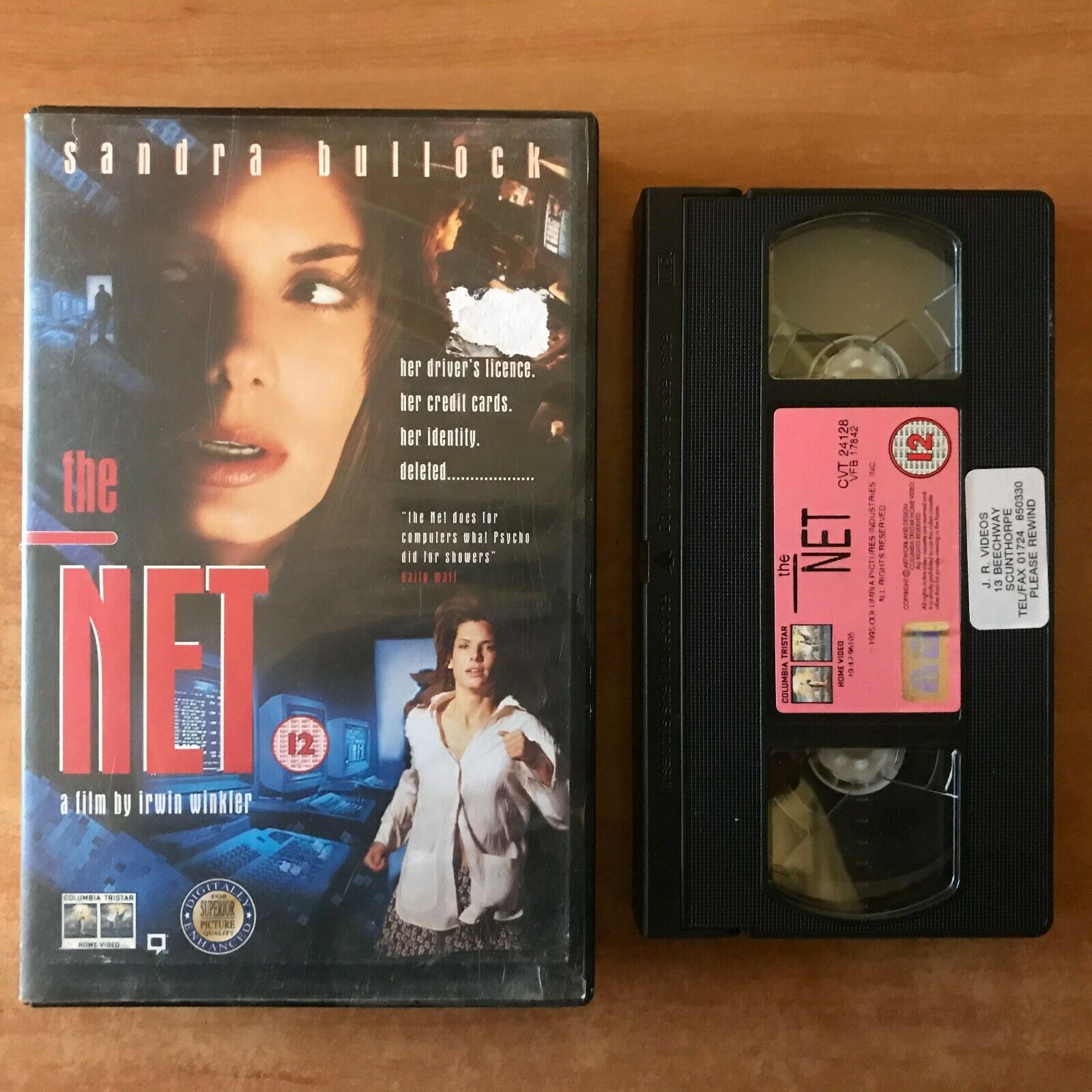 The Net [Irvin Winkler] Crime Action [Big Box] Rental - Sandra Bullock - Pal VHS-