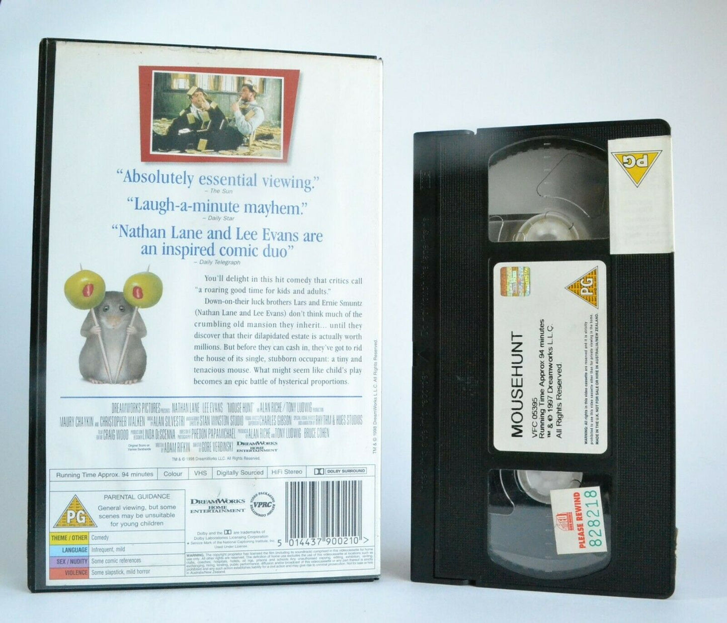 Mouse Hunt (1997): Dark Slapstick Comedy - Large Box Rental - N.Lane - Pal VHS-