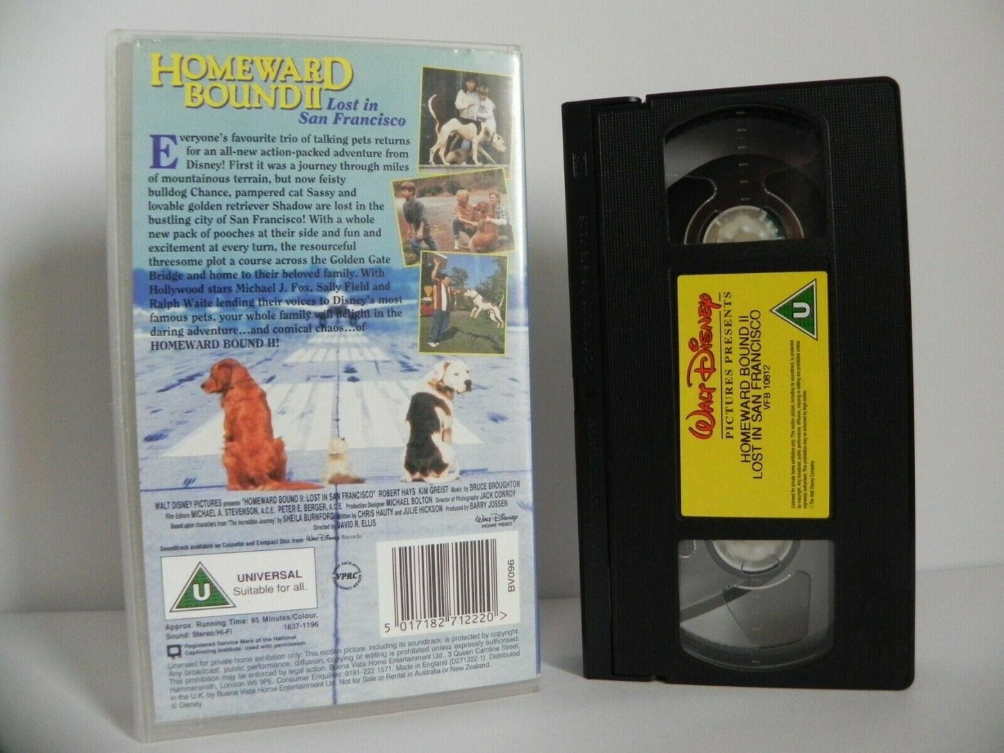 Homeward Bound 2: Lost In San Francisco - Walt Disney - Family Comedy - Pal VHS-