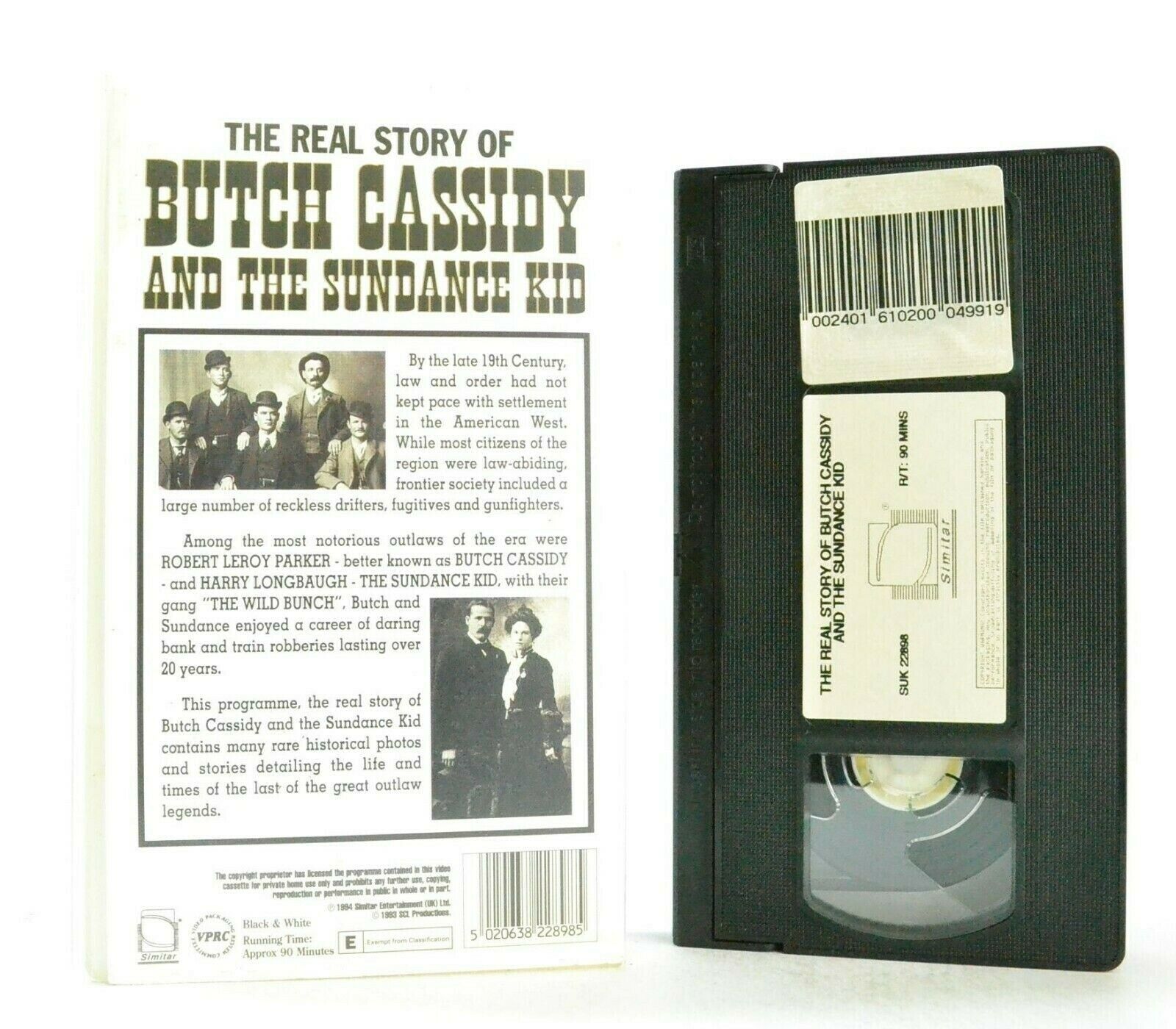 Butch Cassidy And The Sundance Kid: The Real Story - Documentary (1994) - VHS-