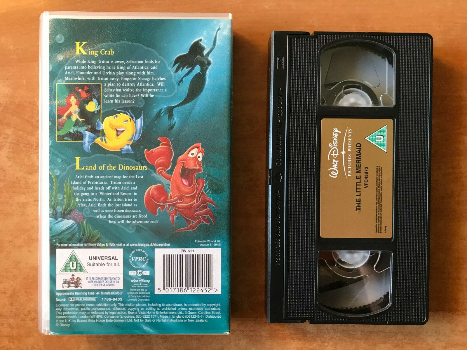 The Little Mermaid (TV Series): King Crab [Walt Disney] Animated - Kids - VHS-