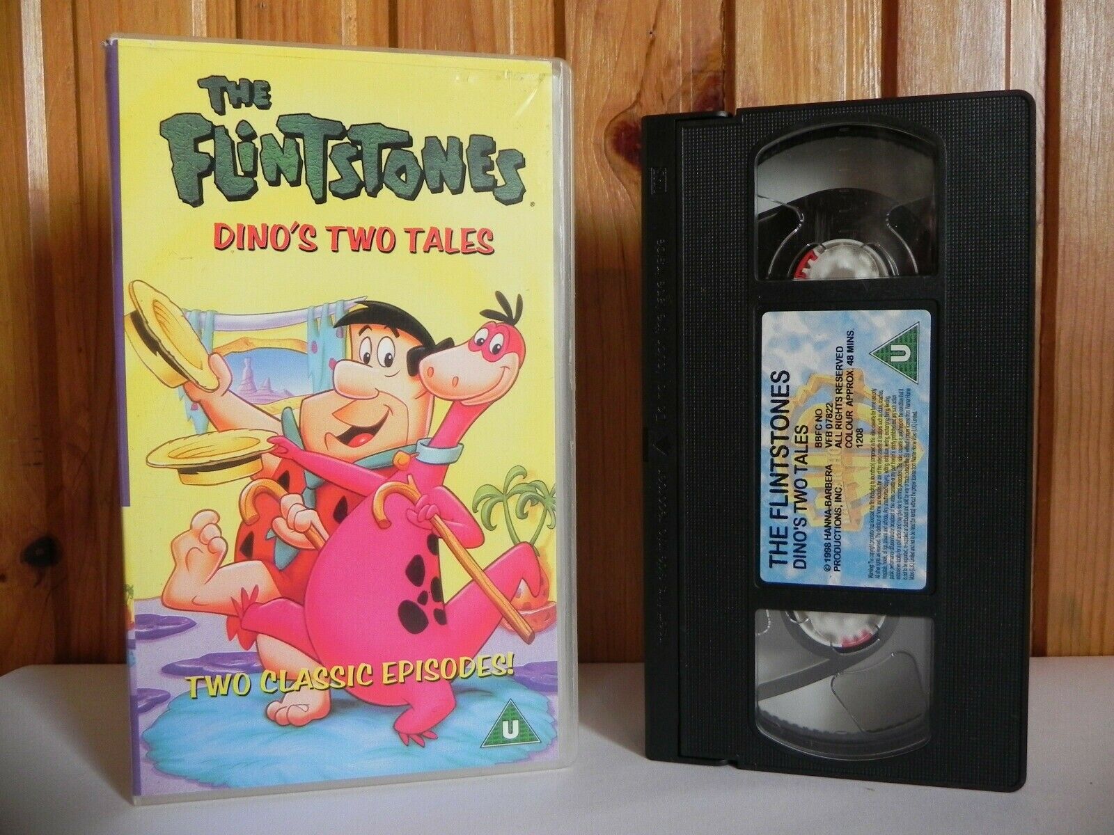 The Flintstones: Dino's Two Tales - Warner - Animated - Adventures - Kids - VHS-