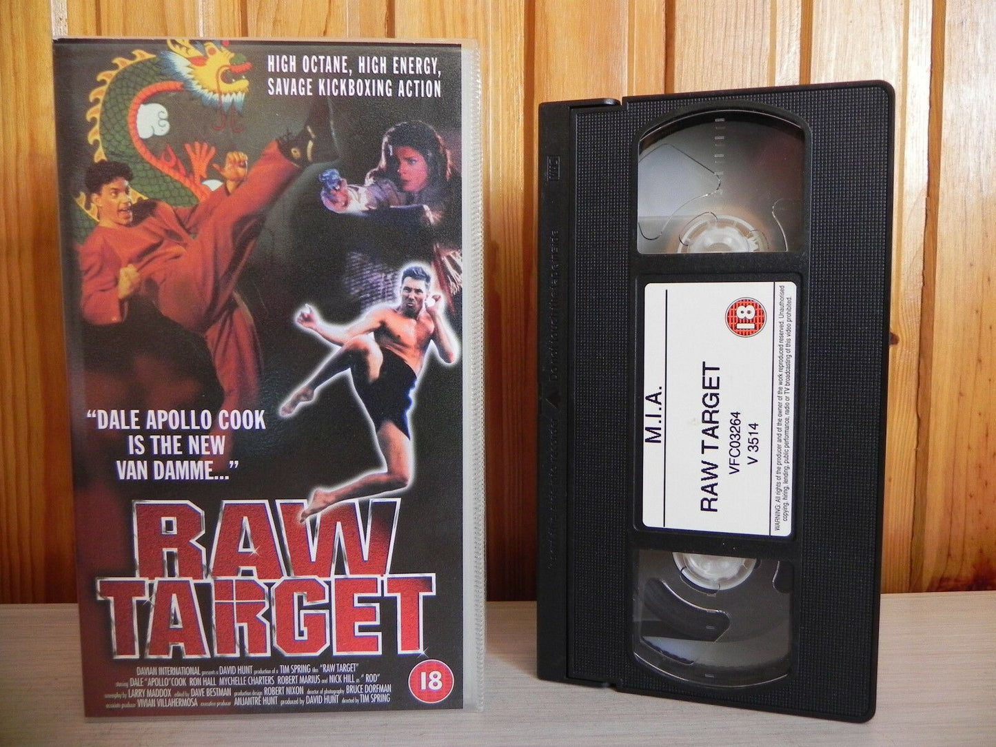 Raw Target - Dale Apollo Cook - Multi-Division Kickboxer - Wicked Action - VHS-