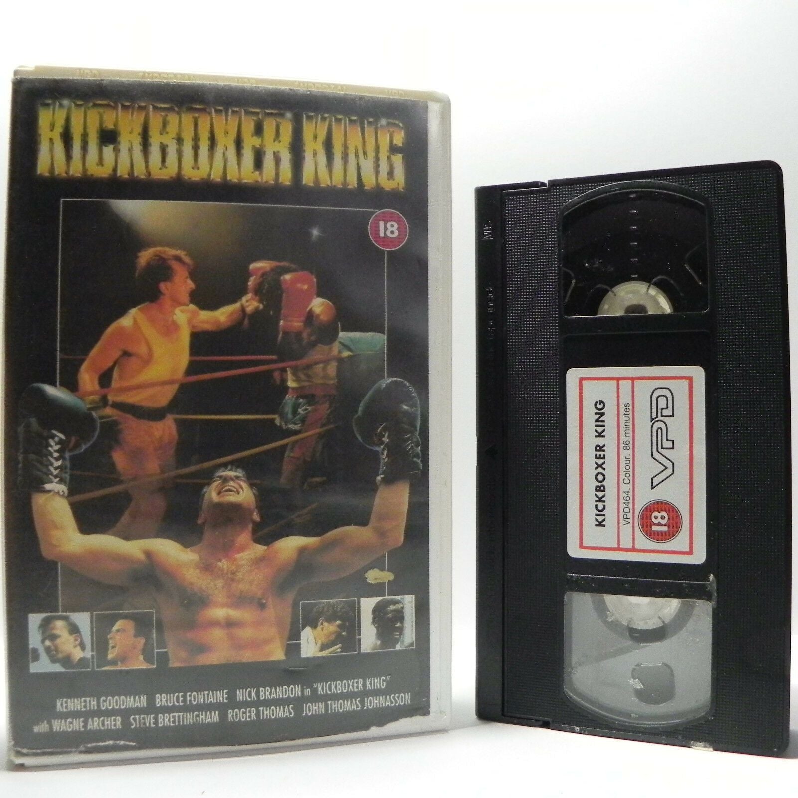 Kickboxer King - Large Box - VPD - Martial Arts - Kenneth Goodman - Pal VHS-