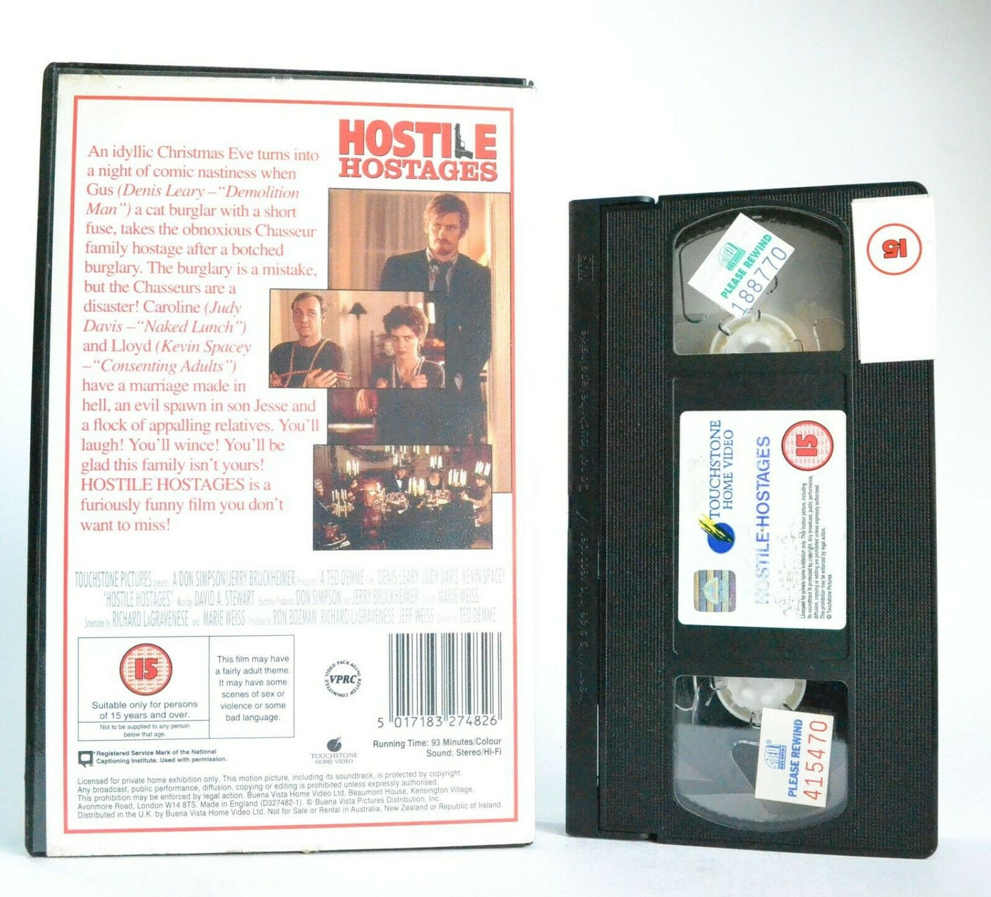 Hostile Hostages: Film By T.Demme - Black Comedy - Large Box - D.Leary - Pal VHS-