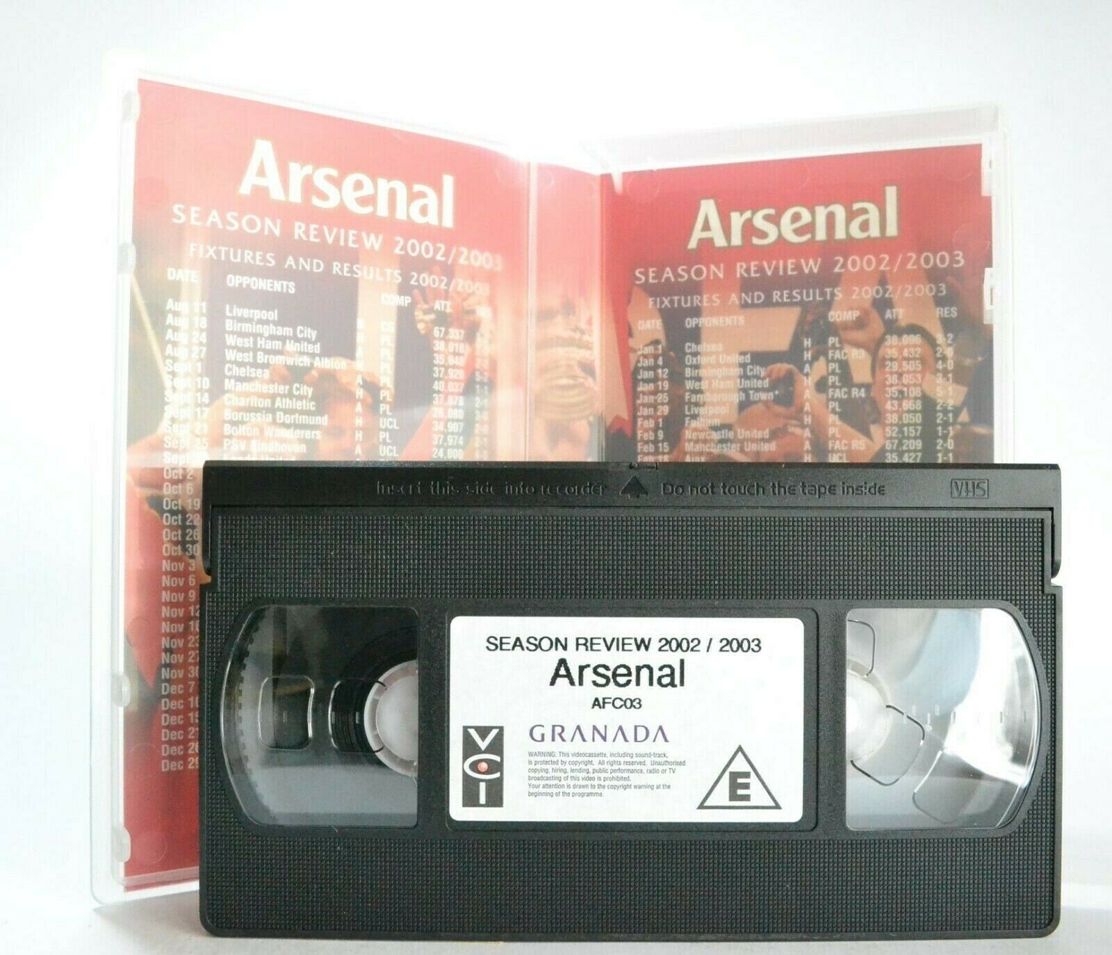Arsenal: Season Review 2002/03 - Dennis Bergkamp - Thierry Henry - Sports - VHS-
