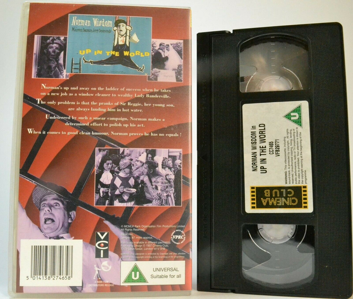 Up In The World (1956): Comedy - Norman Wisdom / Maureen Swanson - Pal VHS-