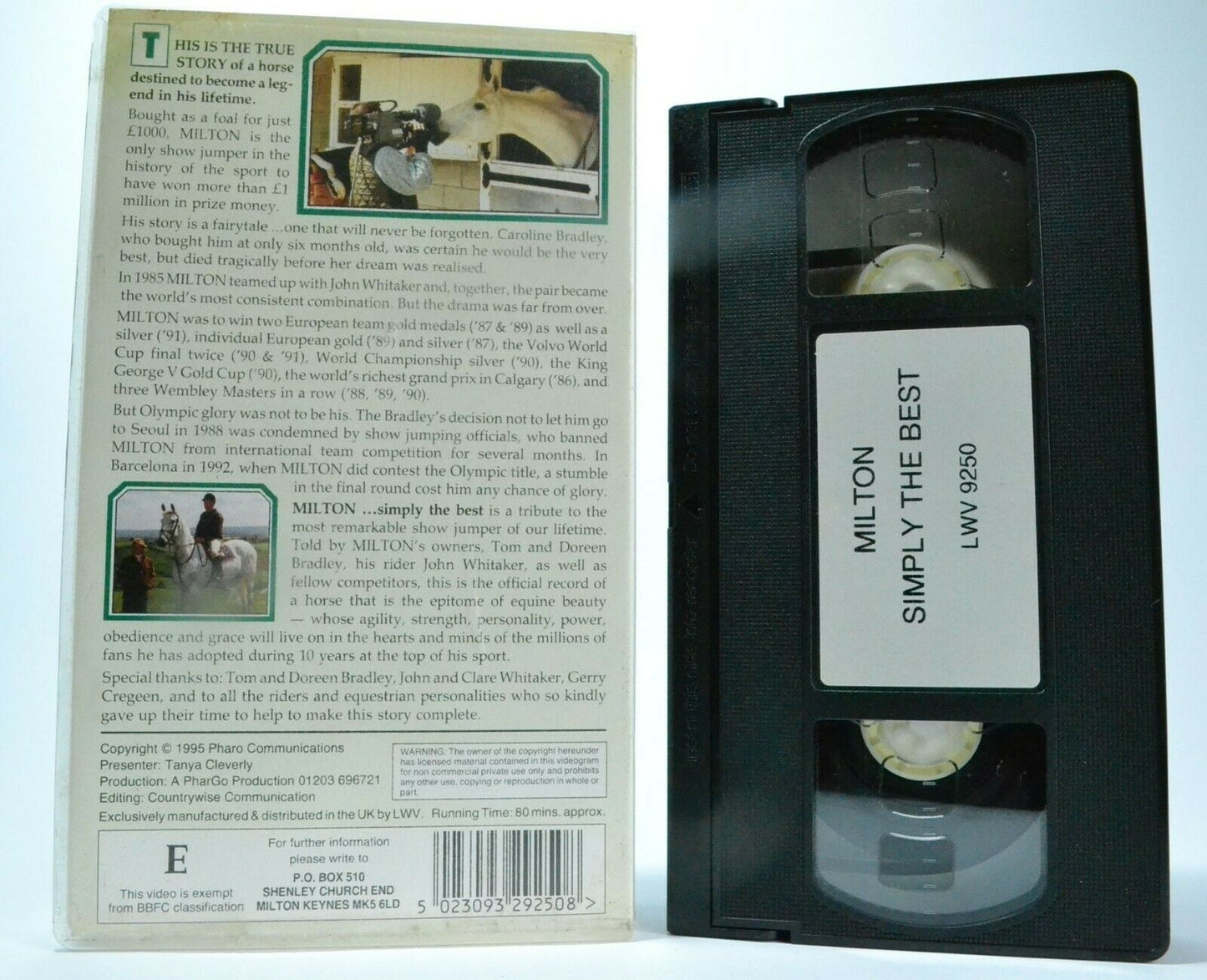 Milton: Simply The Best [Documentary] Juper Horse - John Whitaker - Pal VHS-