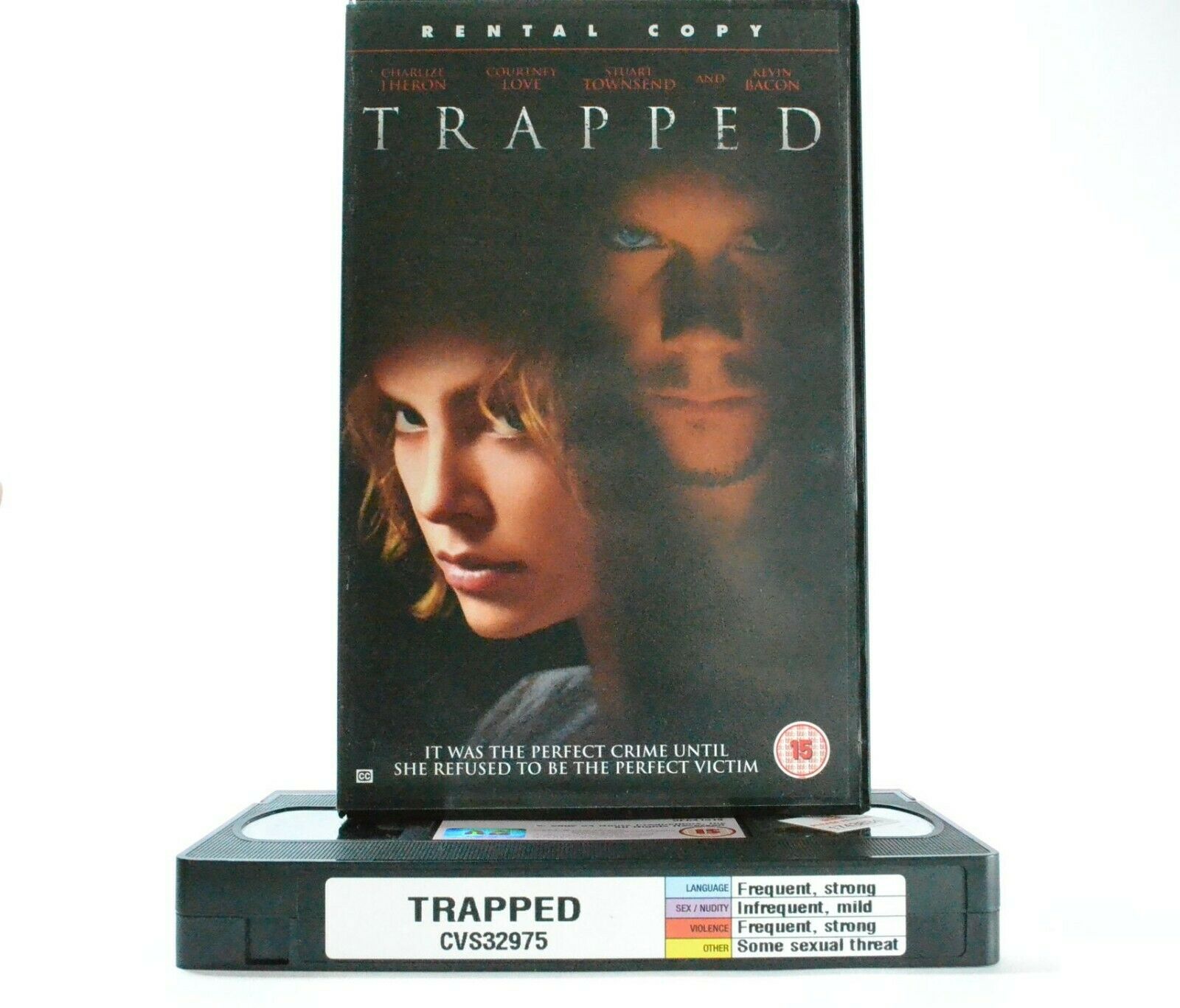 Trapped: Crime Thriller (2002) - Large Box - Ex-Rental - Charlize Theron - VHS-