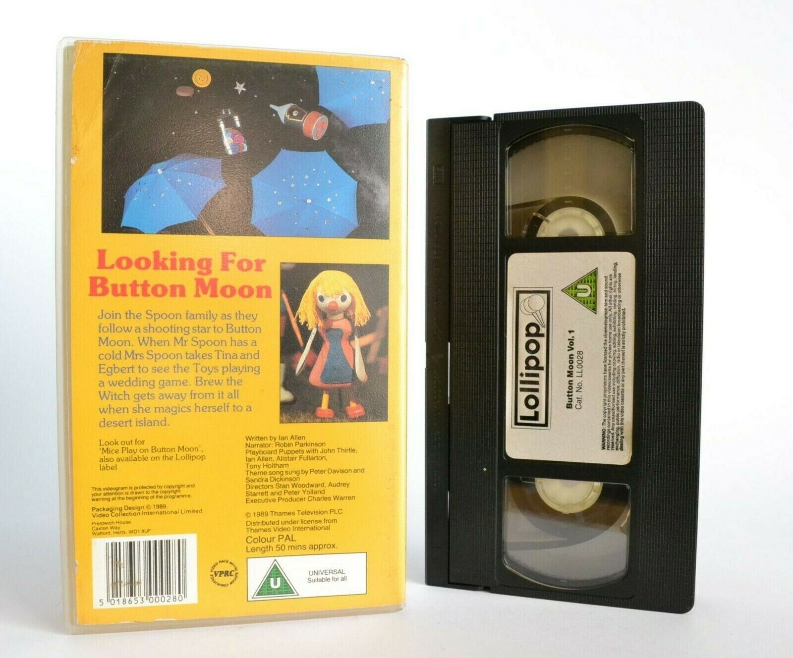 Looking For Button Moon (1989) - Animated - Space Adventures - Children's - VHS-