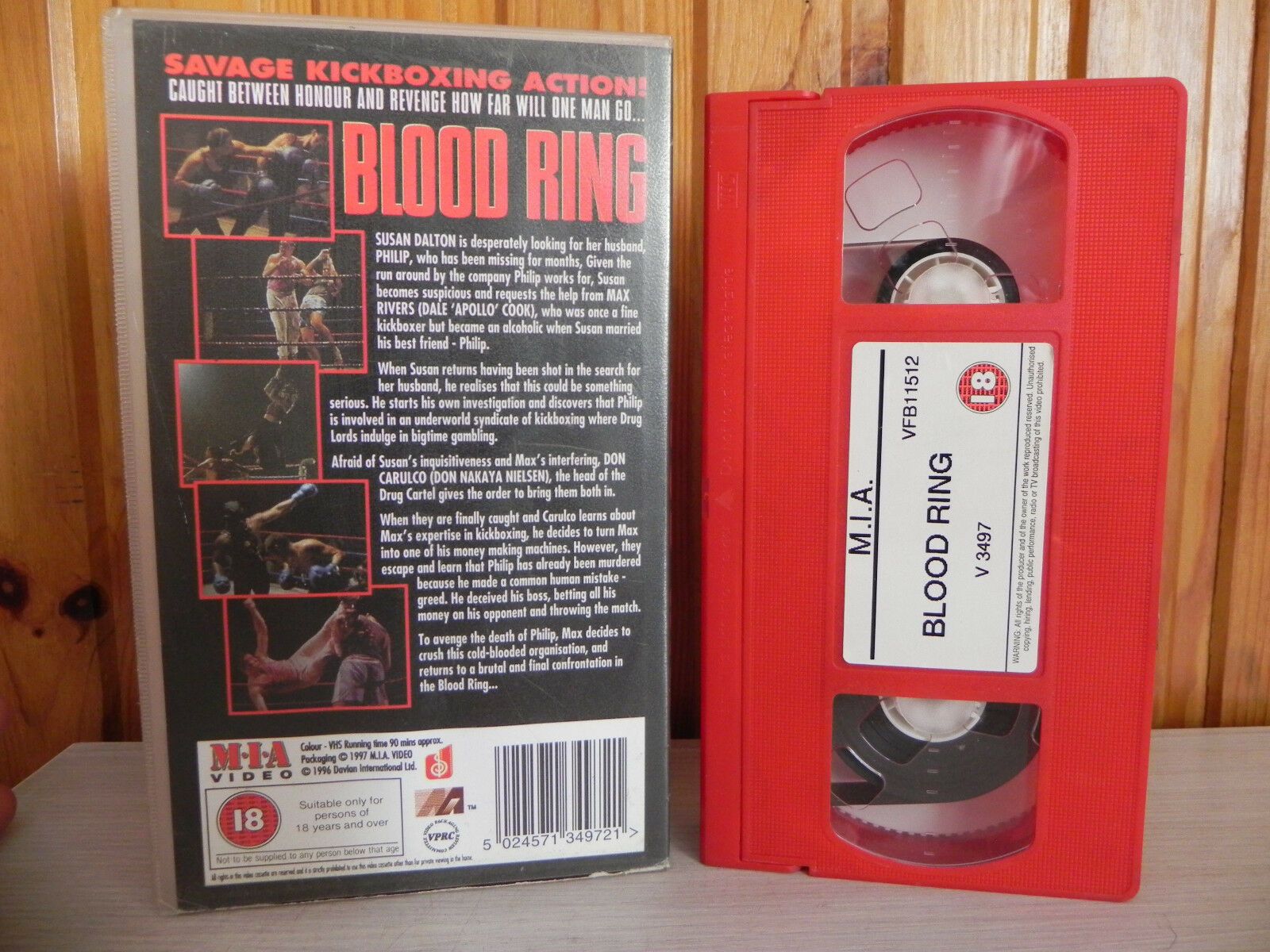 Blood Ring - Dale Cook - Don Neilson - Savage Kickboxing - Martial Arts - VHS-