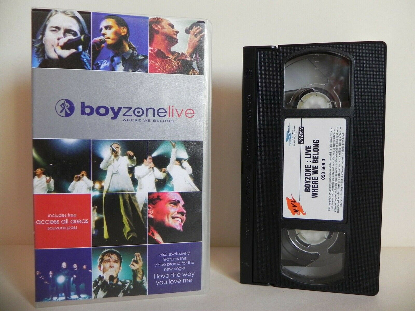 Boyzone: Live - Where We Belong - Live Manchester - Access All Areas - Pal VHS-