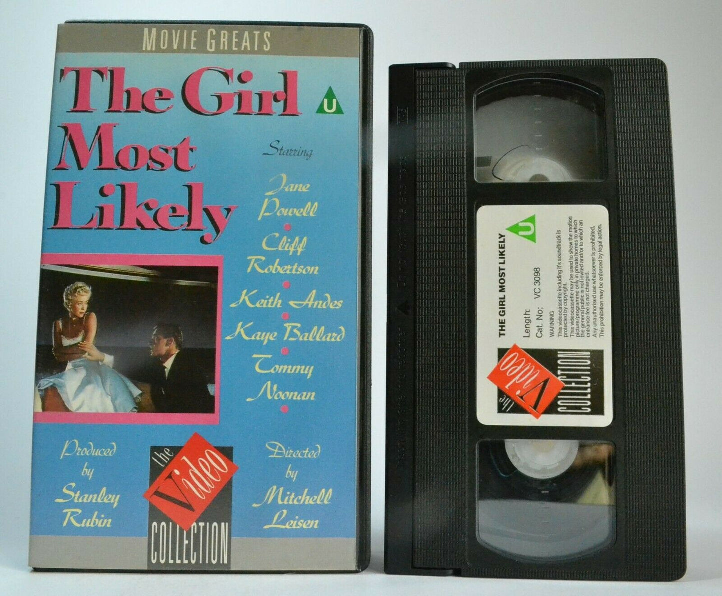 The Girl Most Likely (1958): Musical Comedy - Jane Powell/Cliff Robertson - VHS-