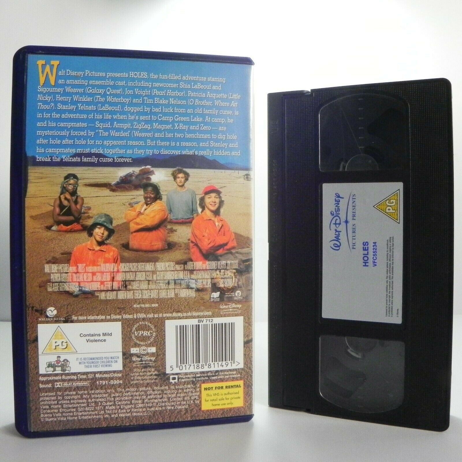 Holes - Walt Disney - Fun Adventure - S.LaBoeuf/S.Weaver - Children's - Pal VHS-