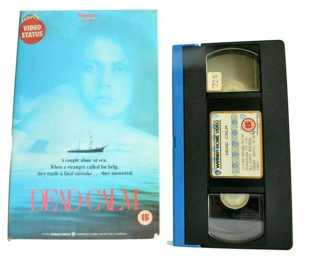 Dead Calm (1989) - Psychological Torture Thriller - Large Box - Sam Neill - VHS-