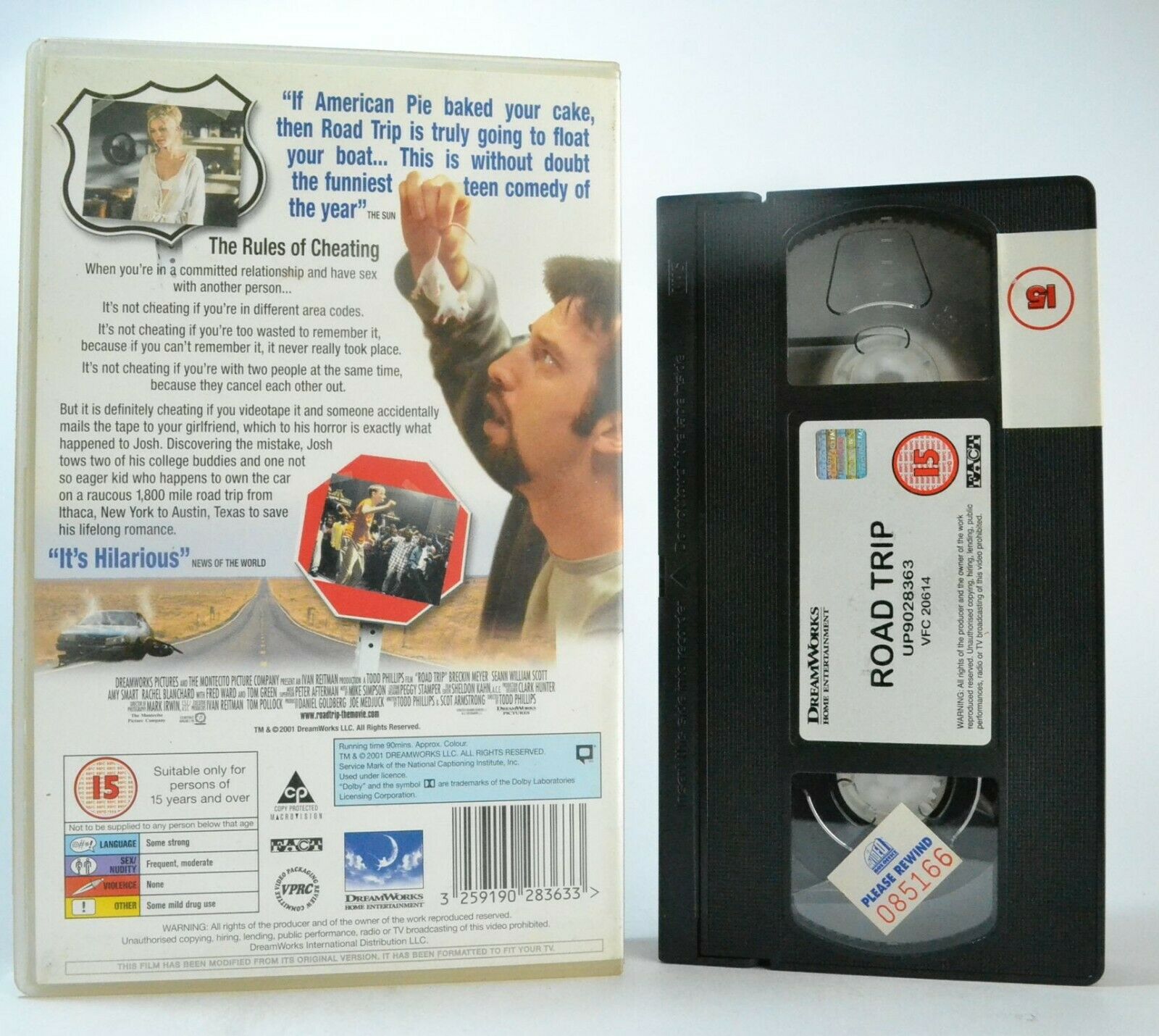 Road Trip (2001): Rules Of Cheating - Comedy - Large Box - Ex-Rental - Pal VHS-