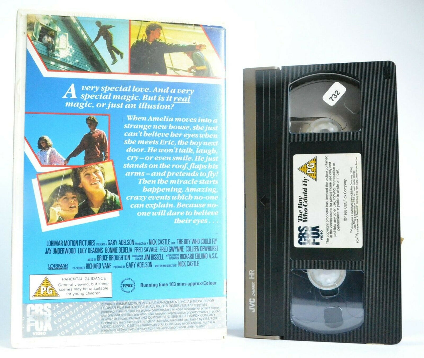 The Boy Who Could Fly: (1988) CBS/FOX - Romantic Comedy - Bonnie Bedelia - VHS-