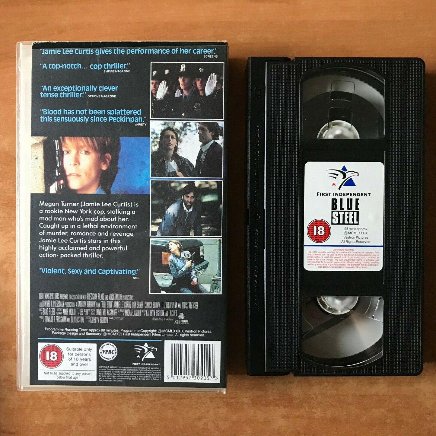 Blue Steel (1990) [Neo-Noir] NYC Action - Serial Killer - Jamie Lee Curtis - VHS-