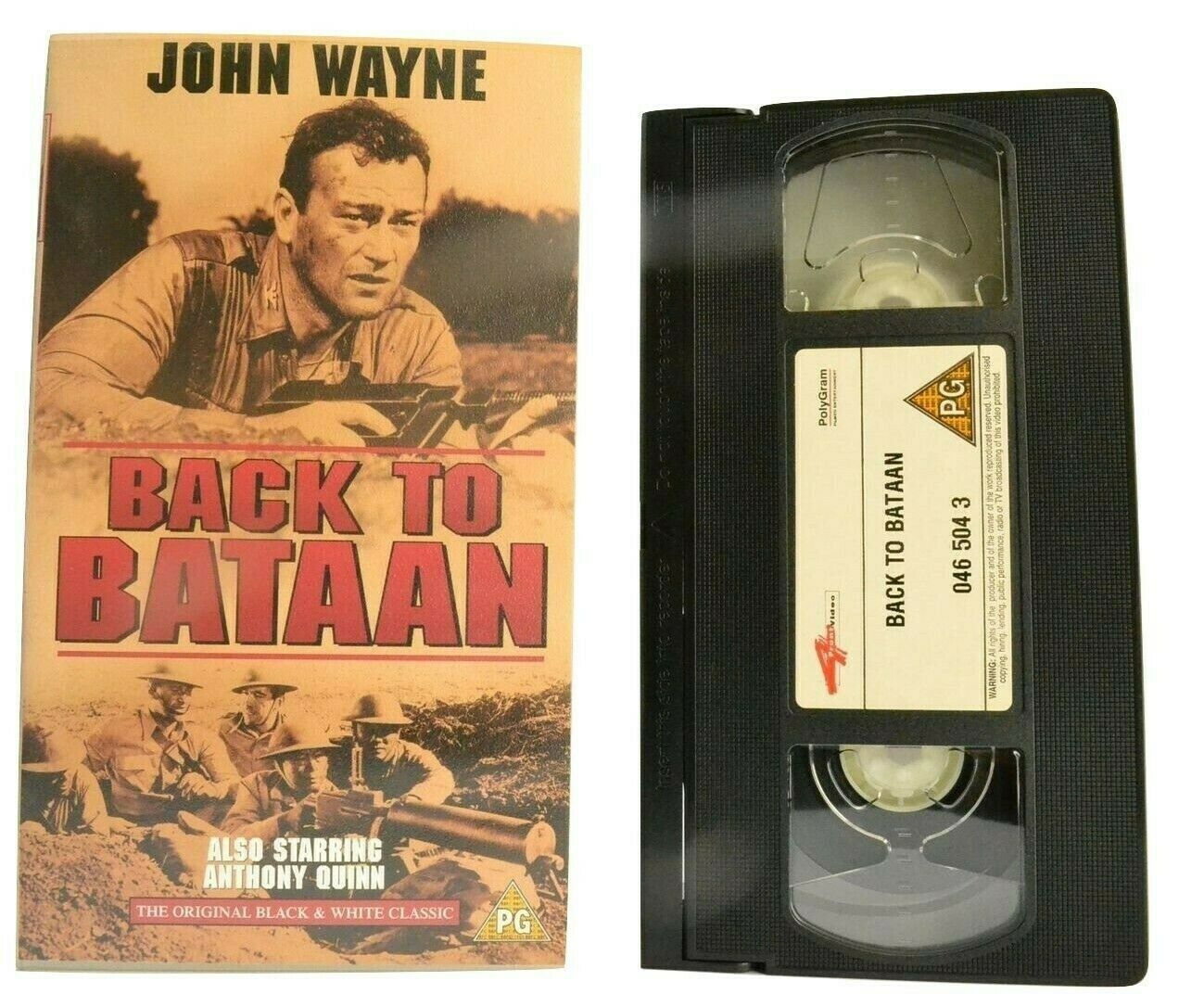 Back To Bataan - War Drama - World War 2 - John Wayne / Anthony Quinn - Pal VHS-