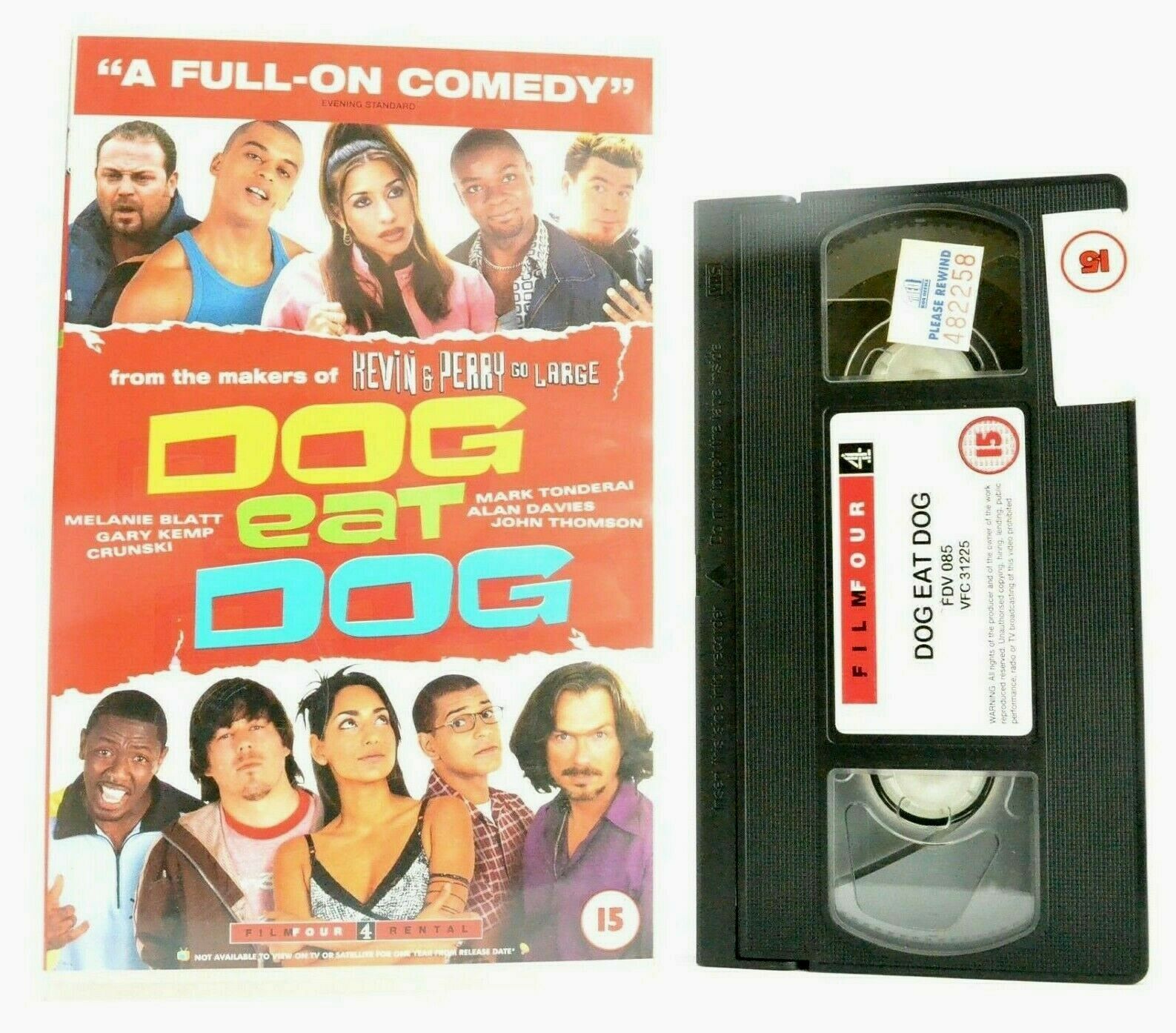 Dog Eat Dog (2001): British Comedy - Large Box - Ex-Rental - Alan Davies - VHS-