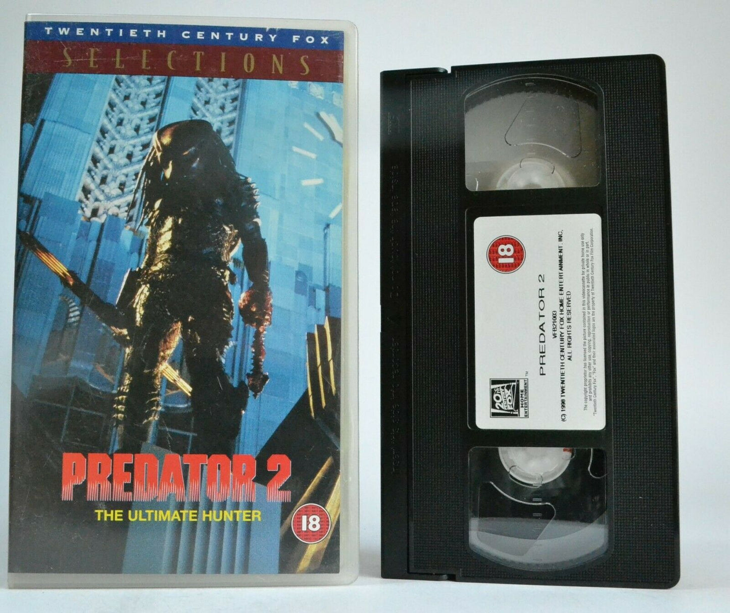 Predator 2: (1998) 20th Century Release - Sci-Fi/Action - Danny Glover - Pal VHS-