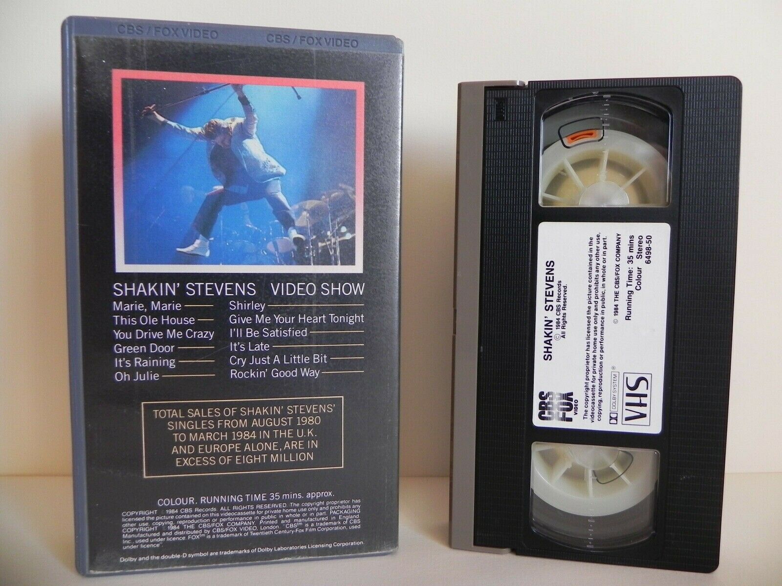 Shakin' Stevens - Video Show - CBS/FOX - Singles 1980-1984 - Music - Pal VHS-