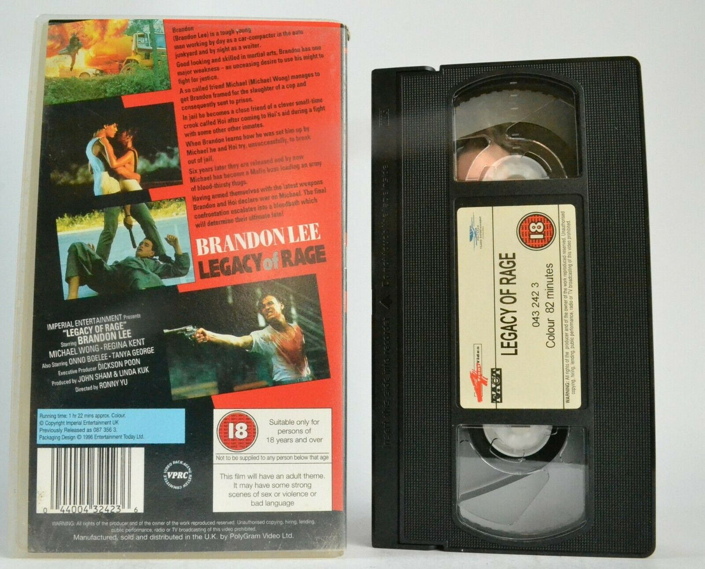 Legacy Of Rage (1986); [Bolo Yeung Cameo] Hong Kong Action - Brandon Lee - VHS-