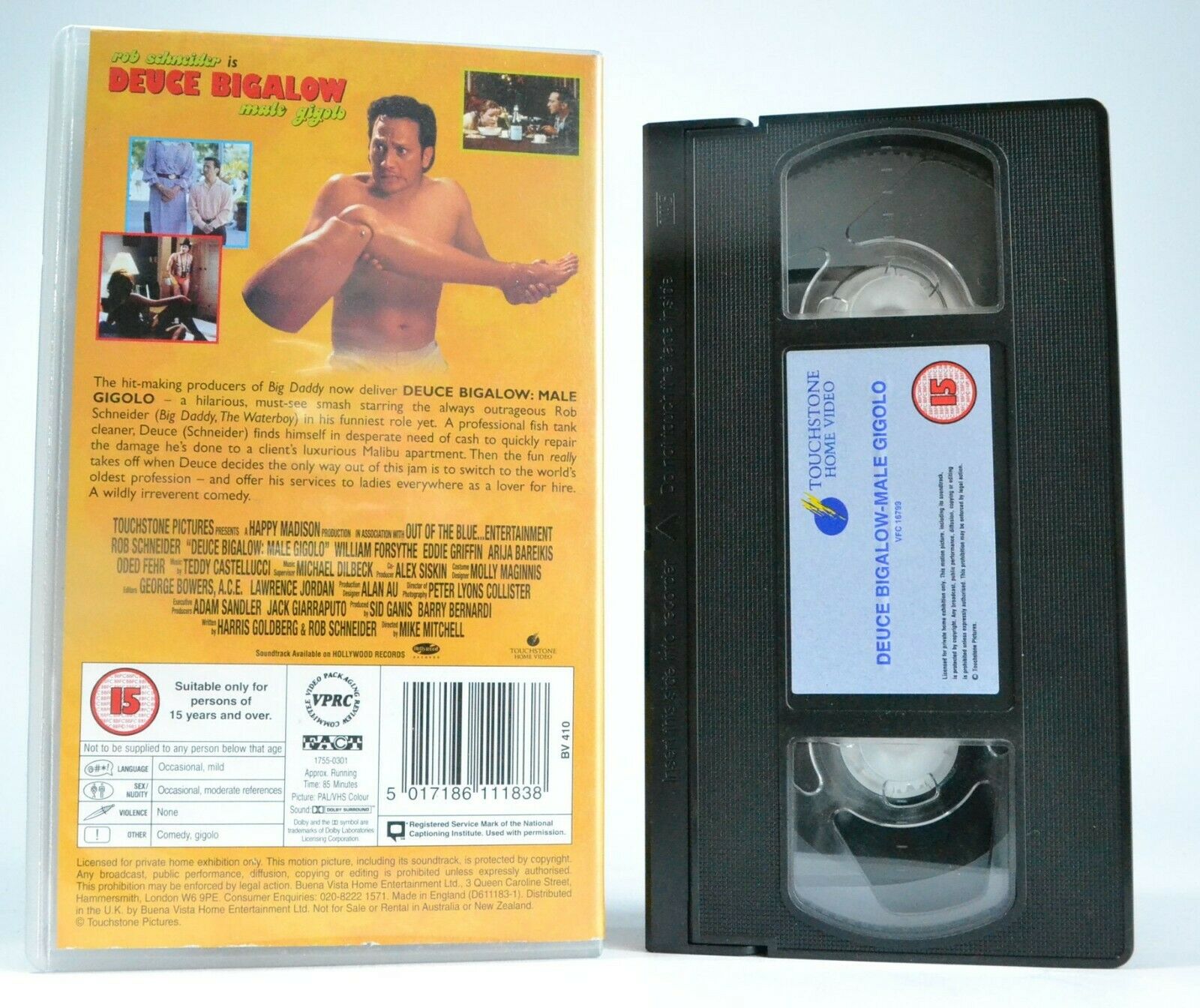 Deuce Bigalow: Male Gigolo (1999) - American Sex Comedy - Rob Schneider - VHS-