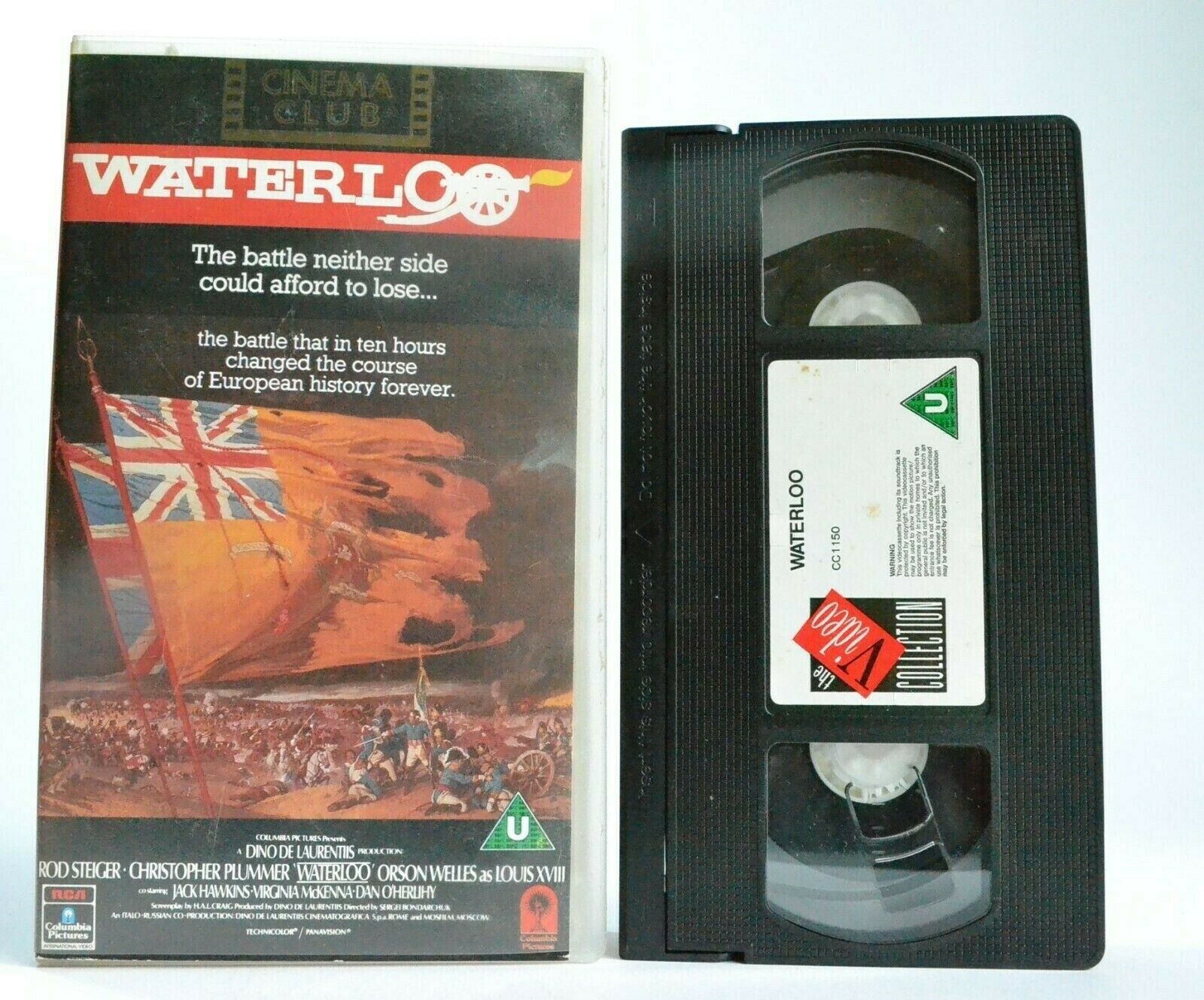 Waterloo (1970): Epic Period War Drama - Napoleon Bonaparte - Orson Welles - VHS-