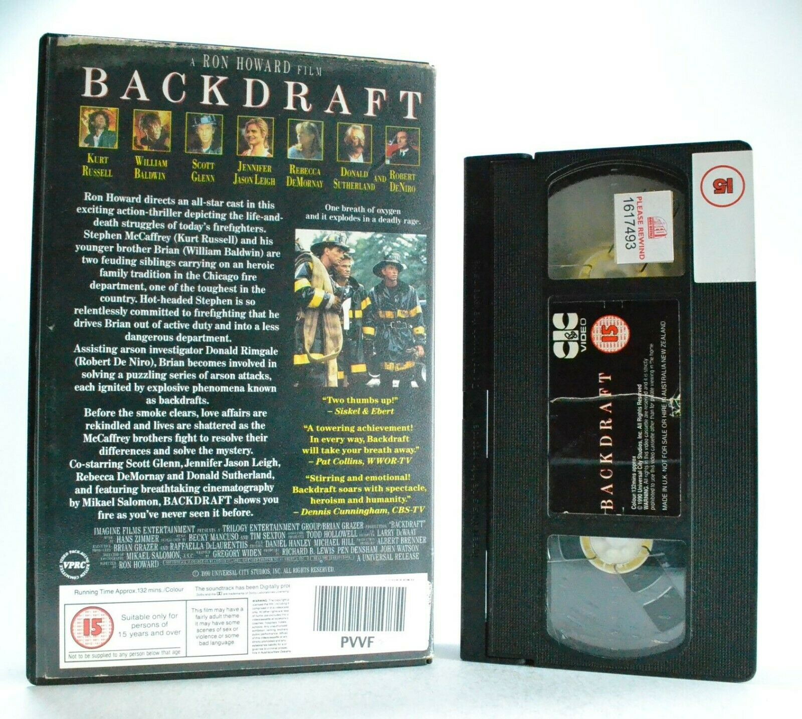 Backdraft: A Ron Howard Film (1991) - Drama - Large Box - Kurt Russell - Pal VHS-