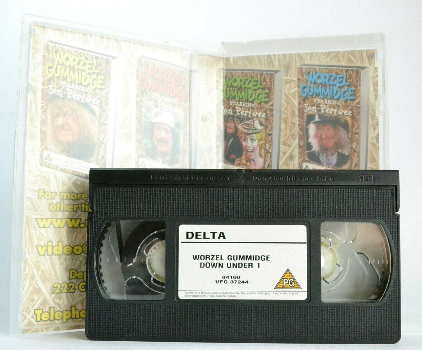 Worzel Gummidge: Down Under - 3 Episodes - Jon Pertwee - Children's Series - VHS-