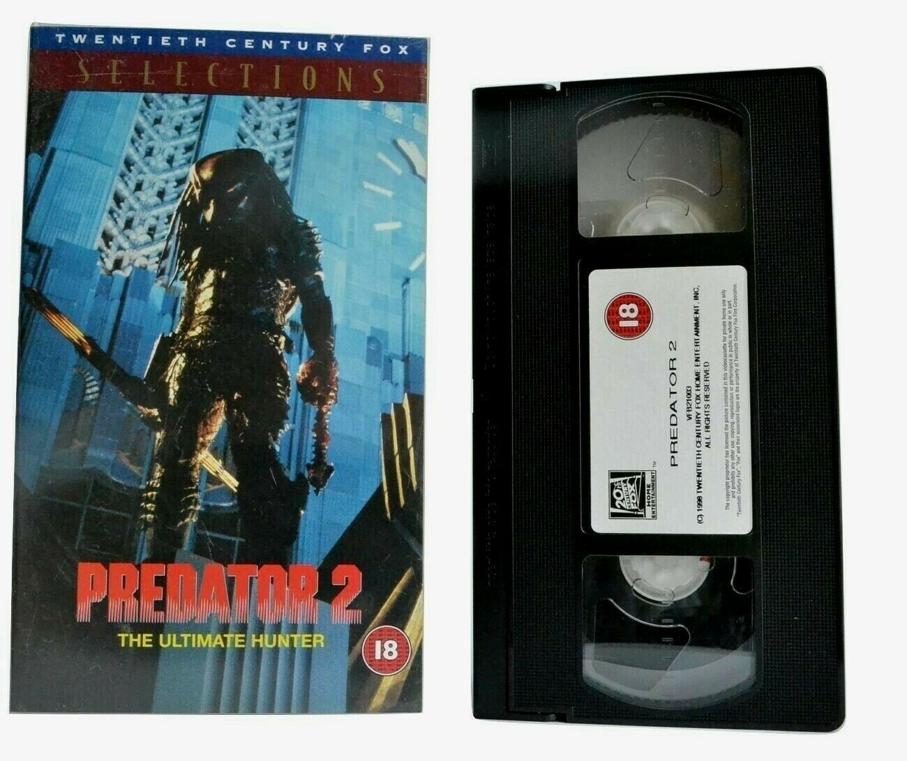 Predator 2: (1998) 20th Century Release - Sci-Fi/Action - Danny Glover - Pal VHS-