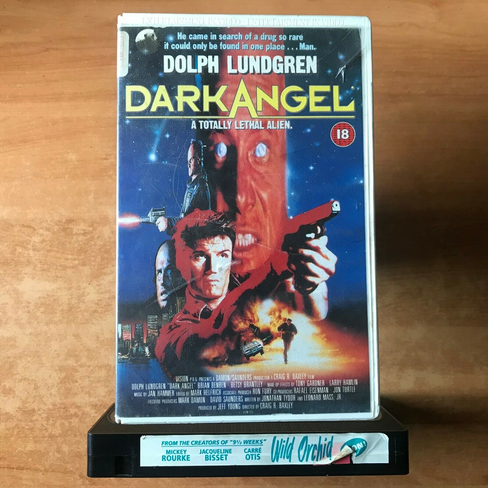 Dark Angel (1990): Action Sci-Fi; [Large Box] Rental - Dolph Lundgren - Pal VHS-